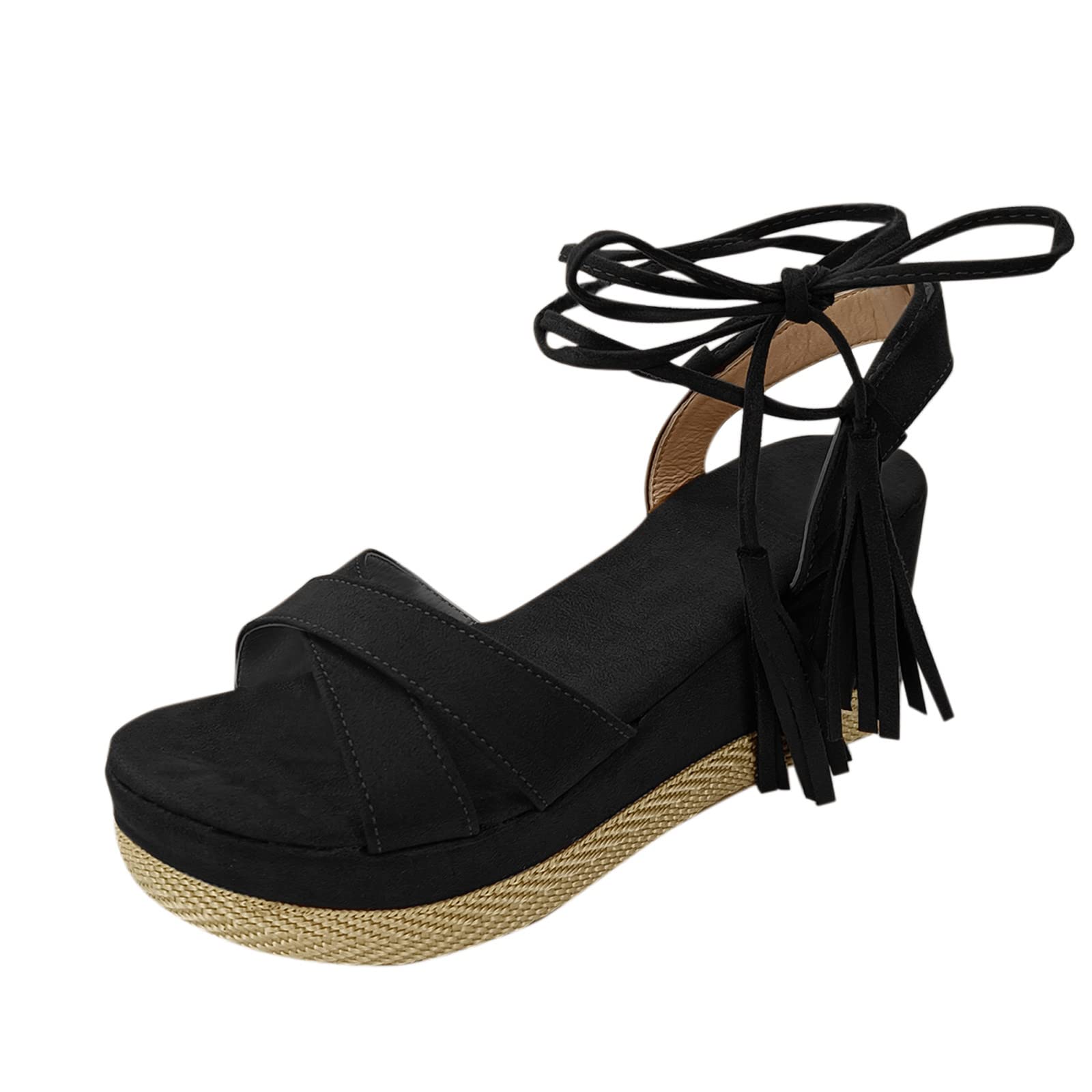 Women's Dressy Summer Sandals with Heel - Wide Width Peep Toe Fashion Wedges for Girls & Women | Perfect for Beach, Parties & Casual Outings