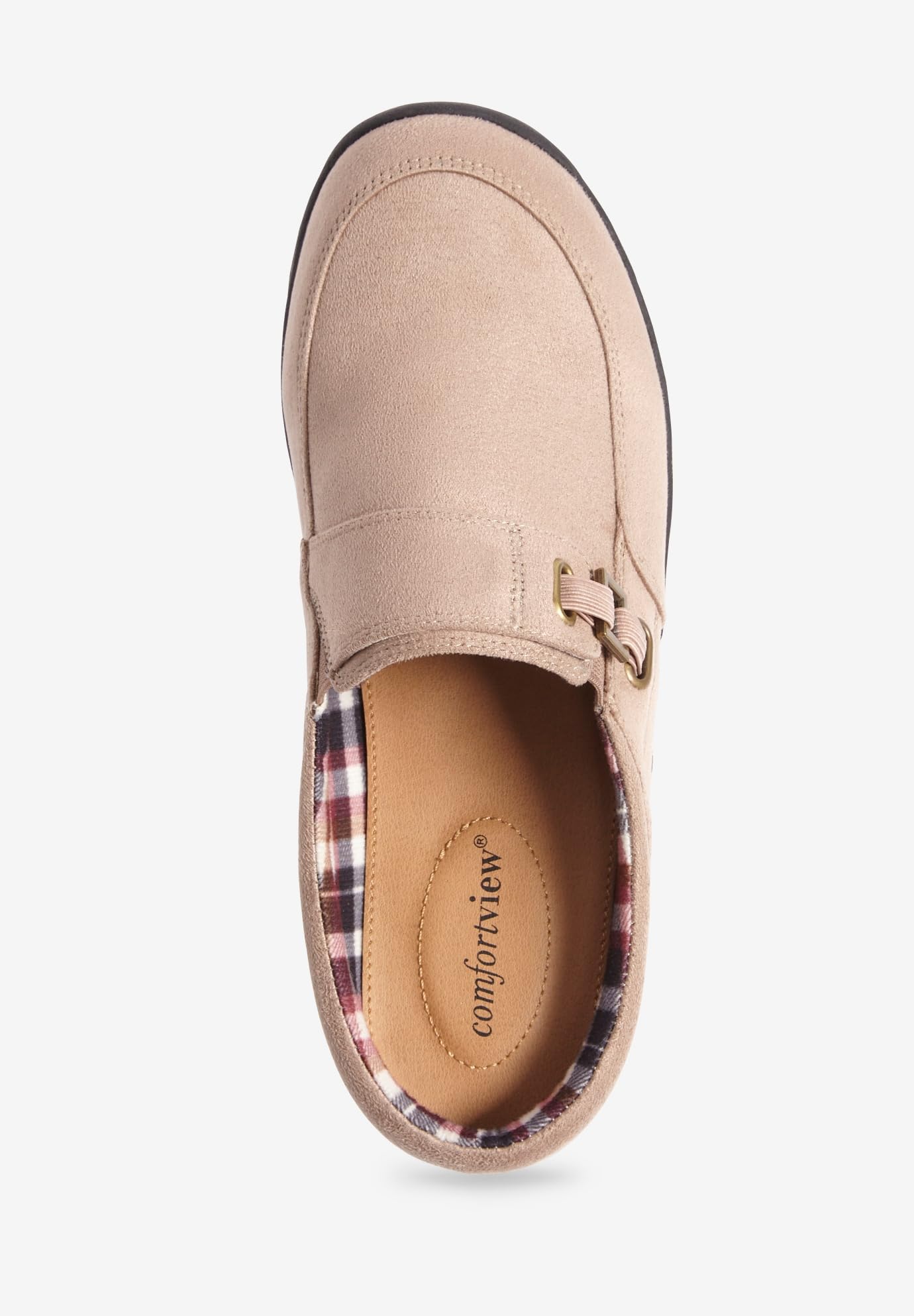Comfortview Women's Wide Width Joy Mule Slip-On Shoes - Comfortable & Stylish House Slippers for Relaxing at Home, Lounging or Running Errands