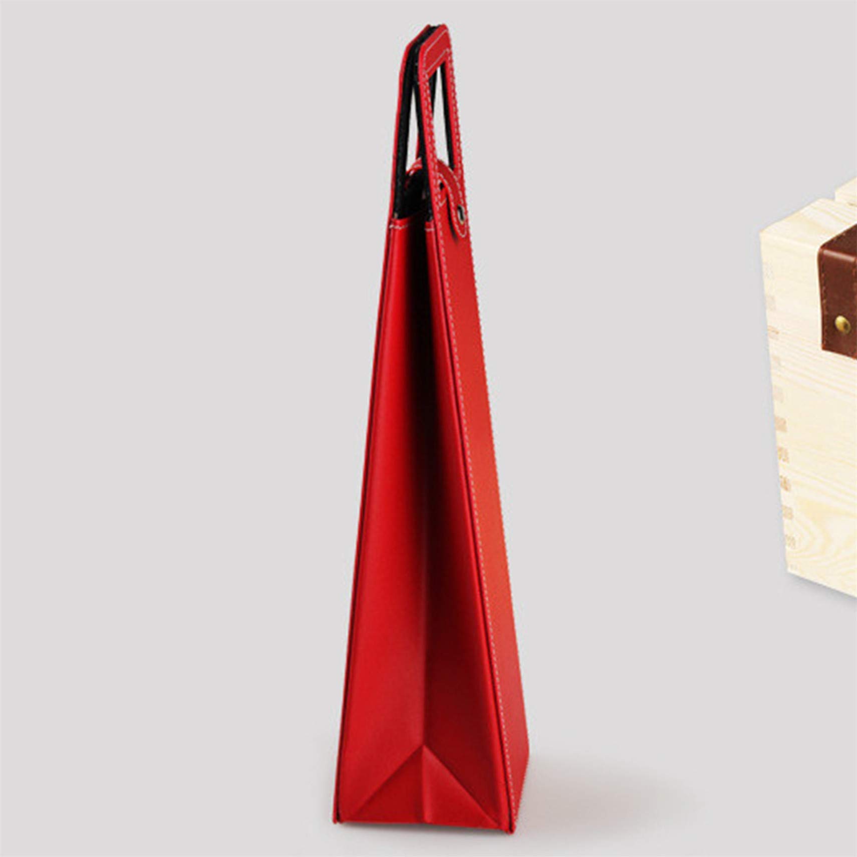 Premium PU Leather Wine Tote Bag - Reusable Insulated Carrier for Champagne, Beer & Liquor Bottles - Perfect for Picnics, Parties & Gift Giving