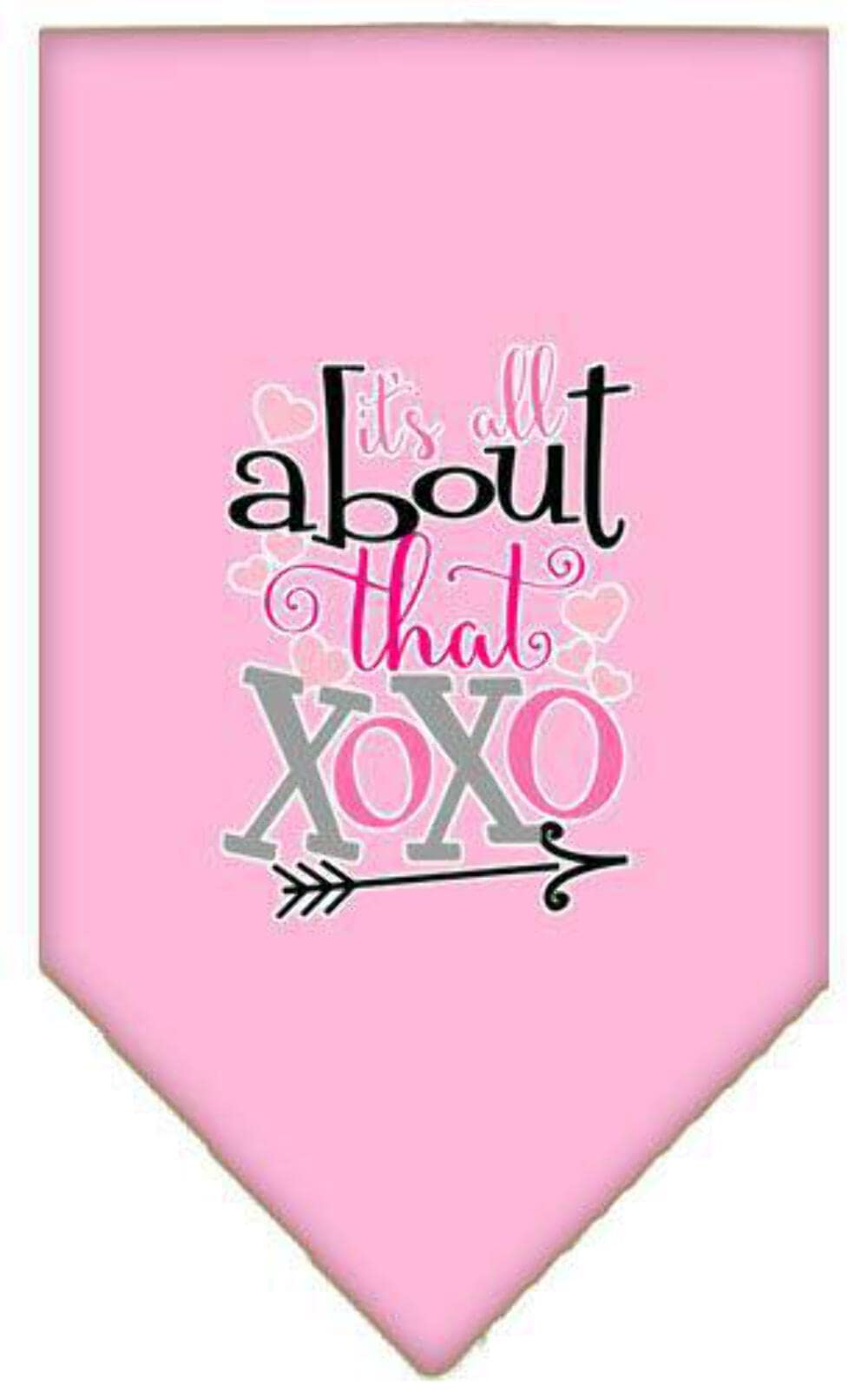 Red Small Pet Dog Bandana with 'It's All About That XOXO' Screen Print - Perfect for Valentine's Day, Parties & Photo Shoots