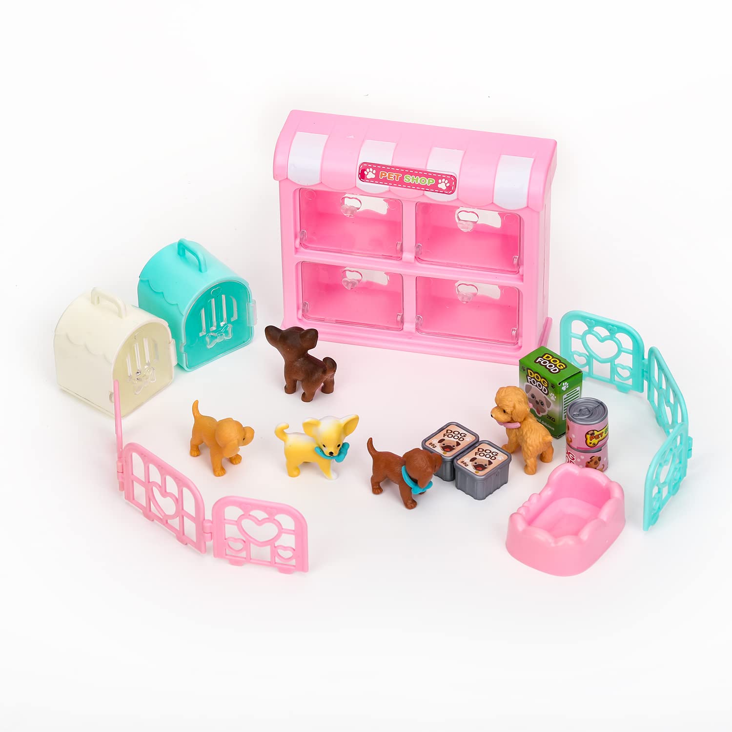 TQQFUN 32-Piece Realistic Dog Figurines Set - Educational Pretend Play Pet Care Toys for Kids, Boys & Girls - Detailed Puppy Figures for Imaginative Play, Learning & Role-Playing Scenarios - Perfect for Home, Classroom & Playdates