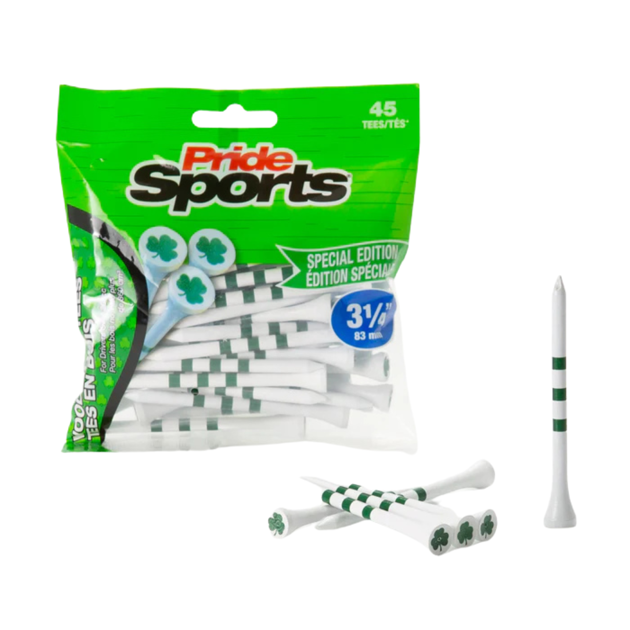 Premium PrideSports Special Edition Wood Golf Tees - 12 Pack, Natural Wood, 2.75 Inch for Drivers - Perfect for Golf Tournaments, Driving Range & Backyard Practice