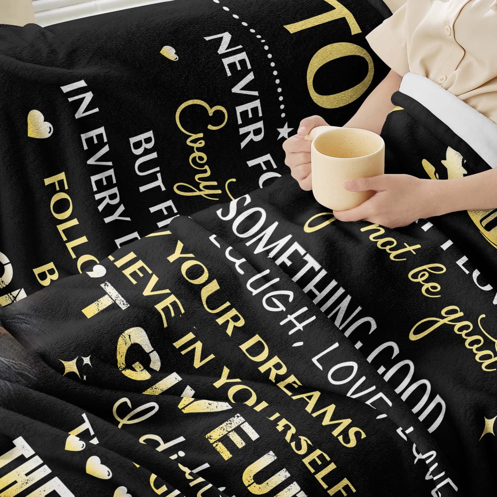 Mom to Son Blanket - 60x50 Inch Throw for Birthday, Graduation, Valentines