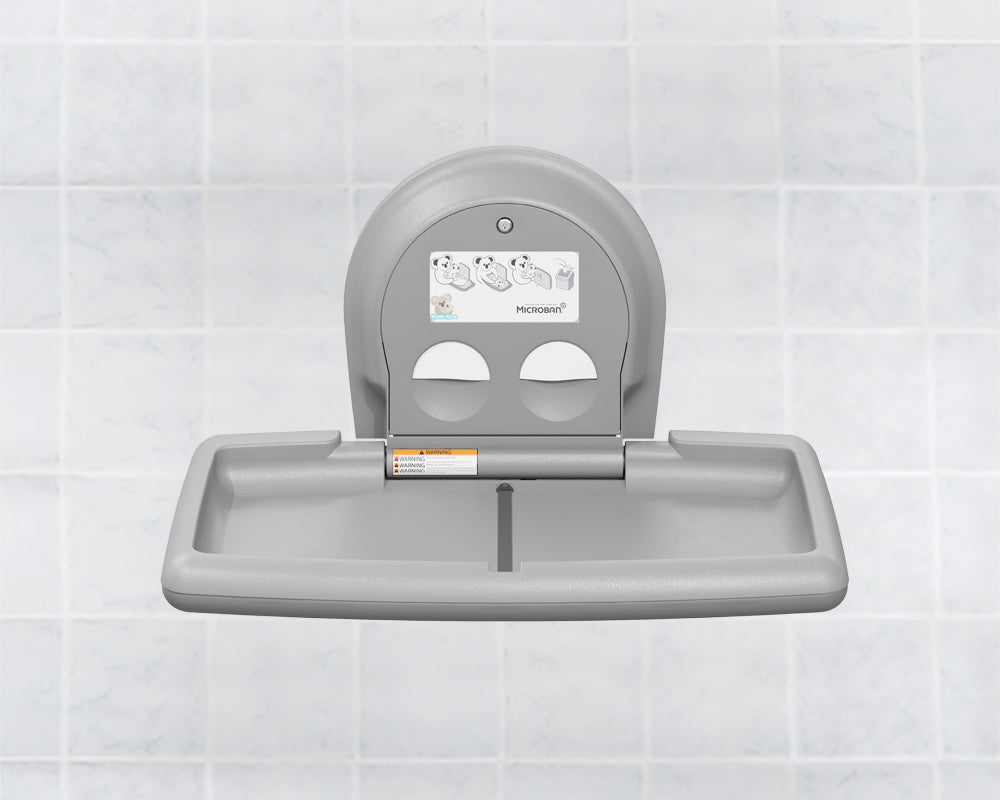 Koala KB300 SS Baby Changing Station - Horizontal Surface Mount Diaper Changing Table for Nurseries & Public Restrooms - Stainless Steel, Durable & Easy to Clean