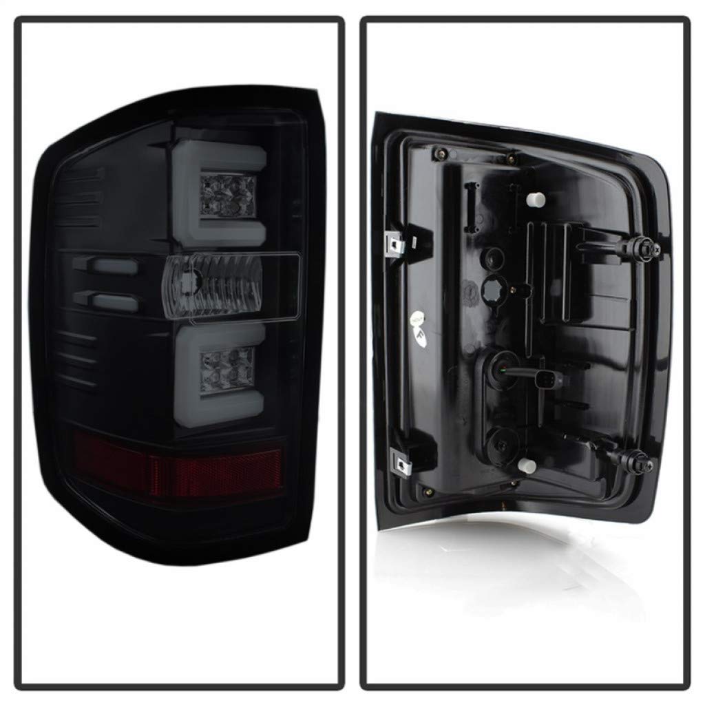 2016-2017 Chevy Silverado 2500/3500 HD Spyder LED Tail Lights Pair with Light Bar (5083739) - Upgrade Your Truck's Style & Night Visibility for Off-Roading & Towing