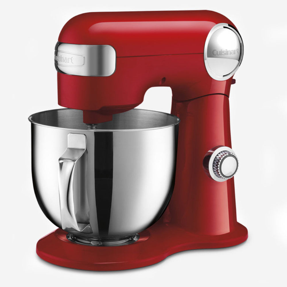 Cuisinart Precision Master 5.5 Qt (5.2L) Stand Mixer in Red - Refurbished with Warranty (Model CSM 100R) - Perfect for Baking Cakes, Cookies & Bread at Home