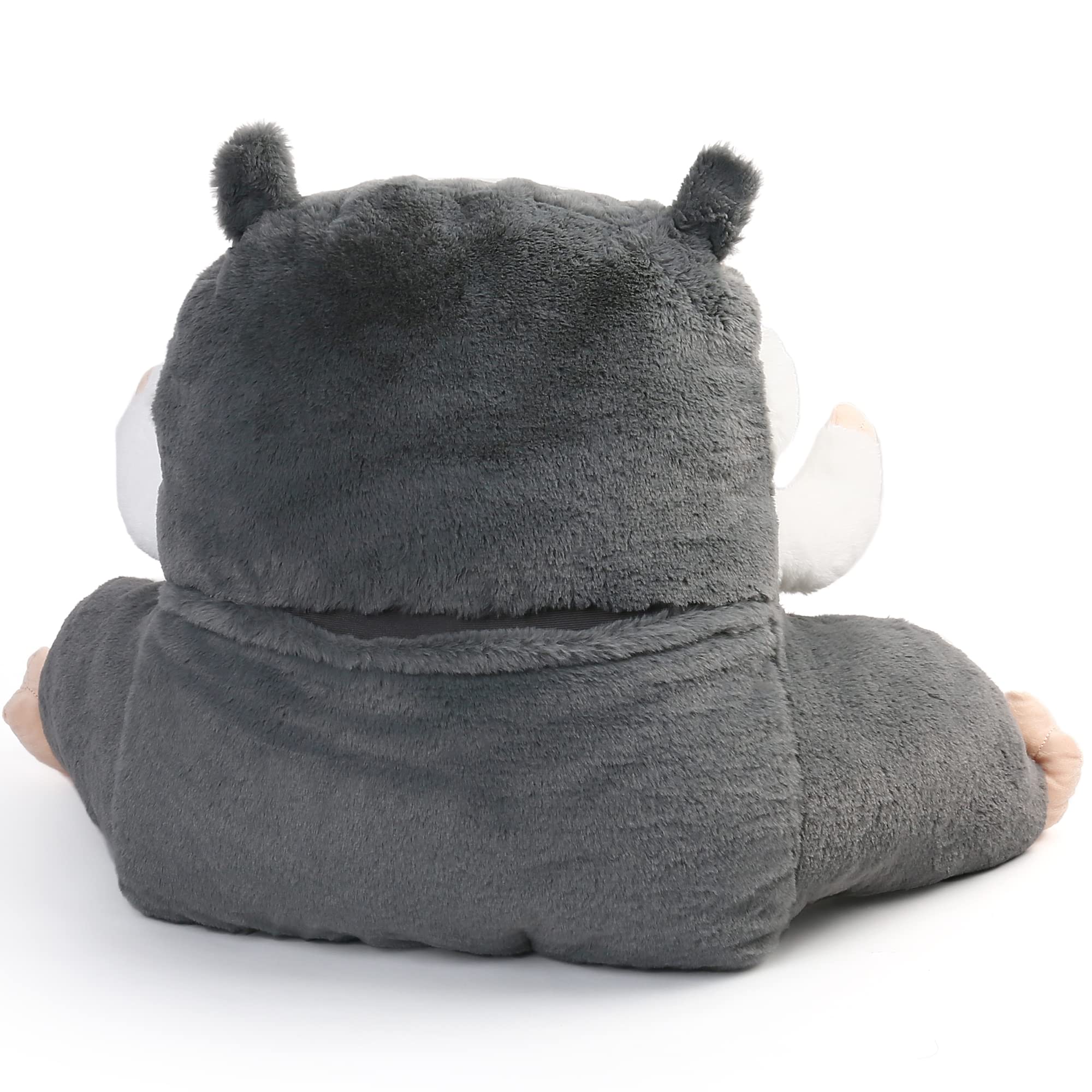 BenBen Reading Pillow for Kids, Teens & Adults - Soft Plush Bed Rest Pillow with Arms & Hamster Pattern - Perfect for Sitting Up in Bed, Reading, Watching TV & Relaxing