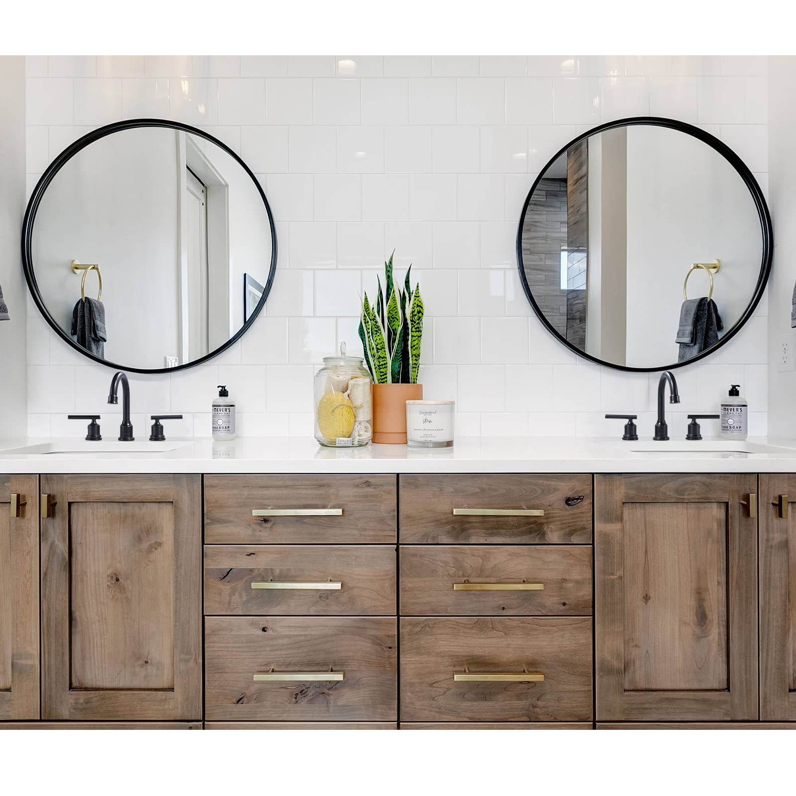 WOWOW Oil Rubbed Bronze Widespread Bathroom Sink Faucet - High Arc 2 Handle Vanity Faucet with Pop-Up Drain & Supply Hoses - Perfect for Modern Bathroom Renovations and Luxury Home Upgrades