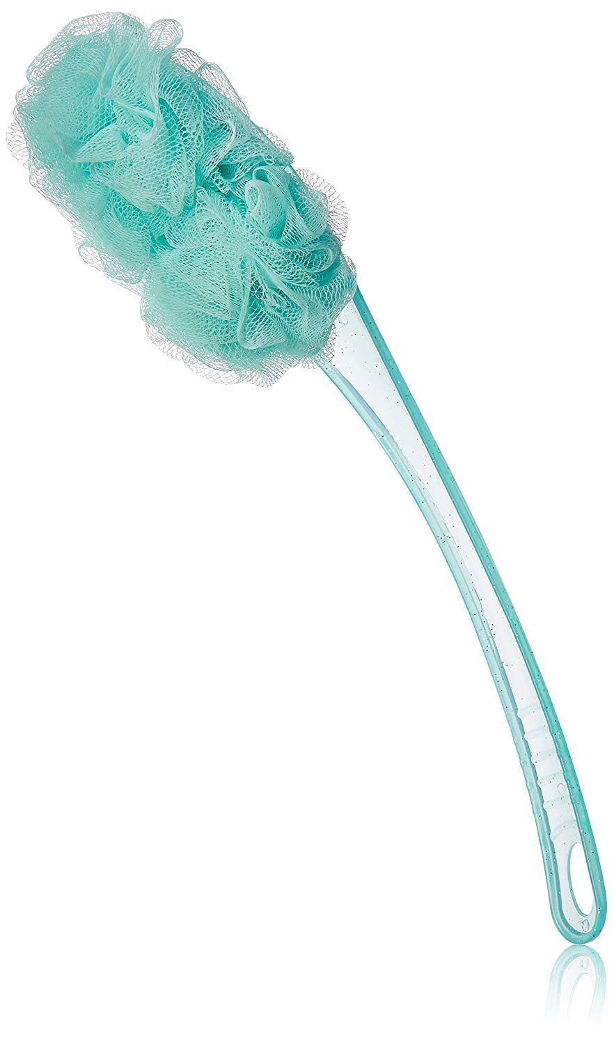 Premium Long Handle Bath Loofah Sponge & Body Scrubber for Men and Women - 16.5 Inch Exfoliating Shower Sponge with Ergonomic Grip (Multicolor, Pack of 1) - Perfect for Deep Cleansing, Back Scrubbing & Luxurious Spa Experience at Home