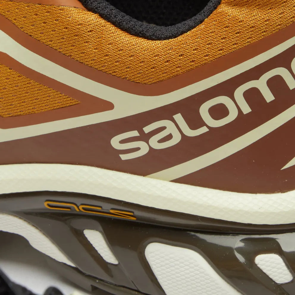 Salomon XT-6 Trail Running Shoes - END. Exclusive Porcini Sugar Almond Yellow Wren Colorway | Lightweight Hiking & Outdoor Adventure Footwear for Men & Women