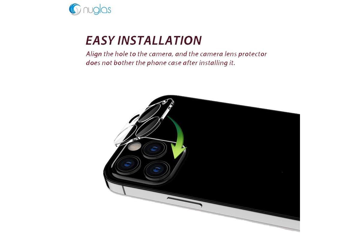 Nuglas Camera Lens Tempered Glass Protector for iPhone 13 Pro & 13 Pro Max - HD Clear, Anti-Scratch, Shatterproof - Perfect for Outdoor Photography & Travel Protection