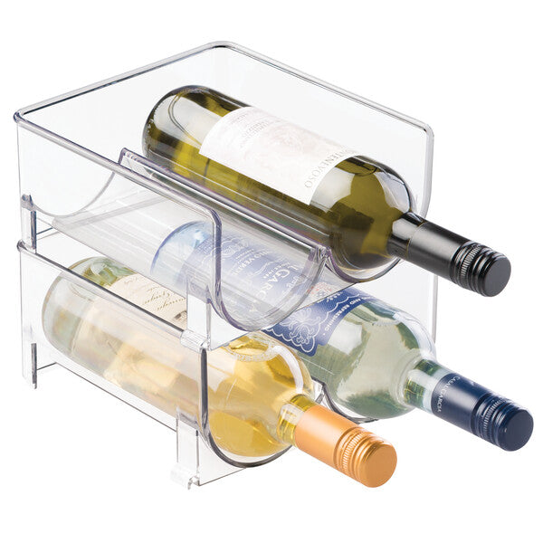 FRIDGE BINZ Stackable Wine & Bottle Organizer - Space-Saving Refrigerator Storage for Wine, Beer, and Beverage Bottles - Perfect for Kitchen, Bar, and Party Use