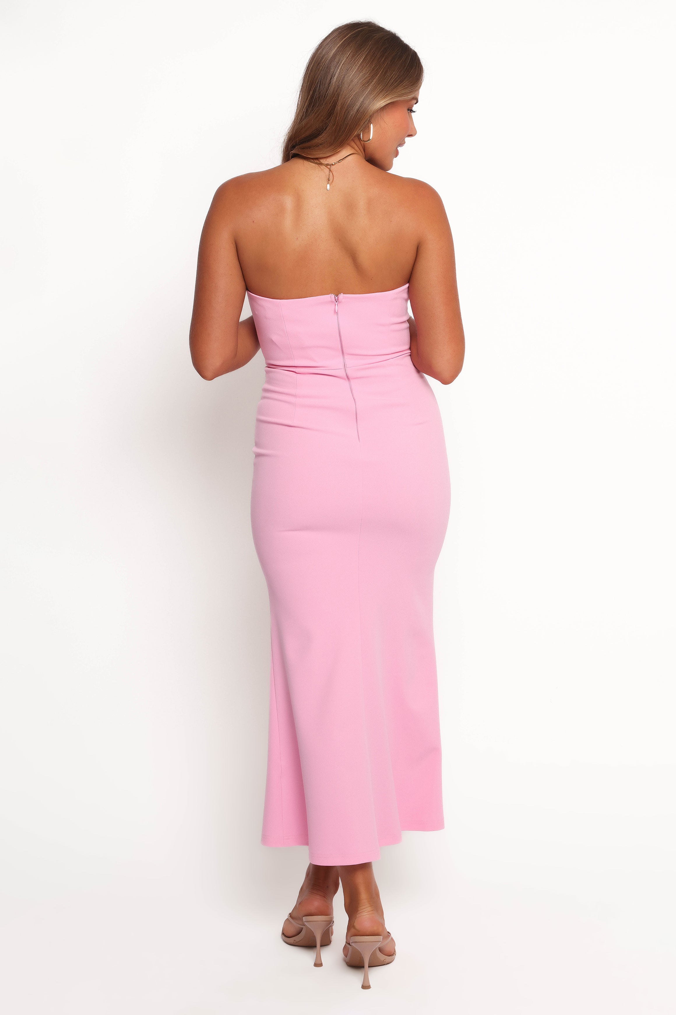 Briggs Midi Dress for Women - Flowy Pink Summer Dress with Short Sleeves | Perfect for Beach, Vacation, and Casual Outings