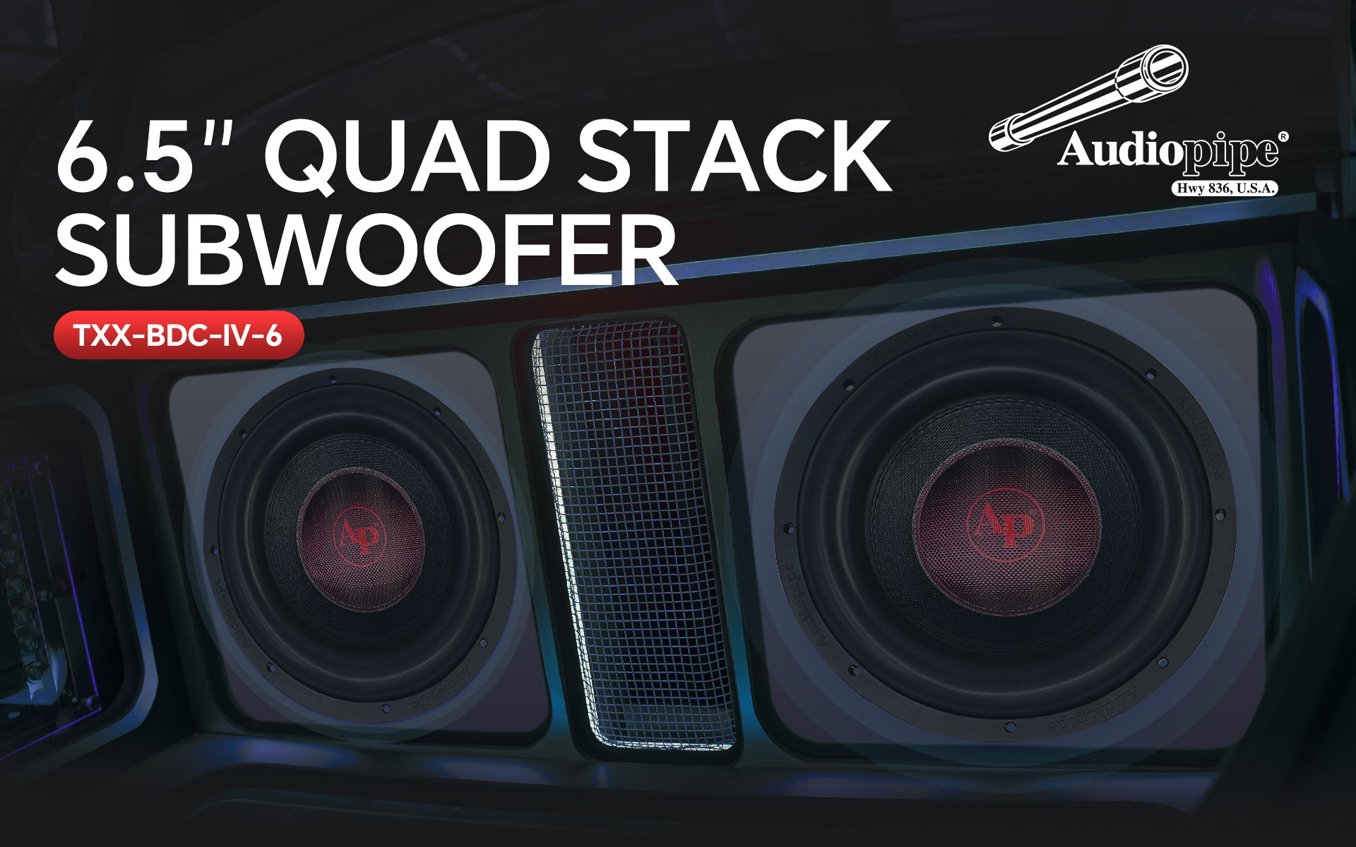 6 Quad Stack Composite Cone Subwoofer (TXX BDC IV 6) - High Performance Car Audio Bass Speaker for Deep Sound in Vehicles & Home Theater Systems