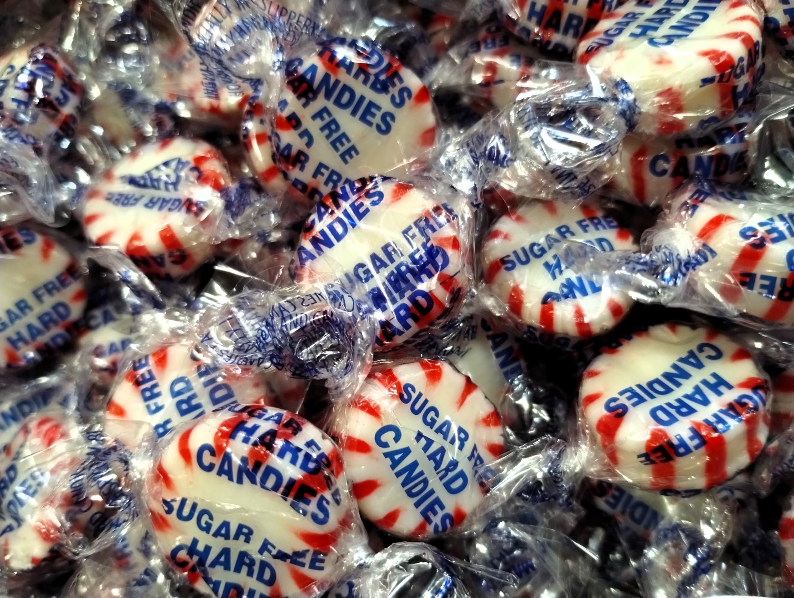 Sugar Free Peppermint Starlight Hard Candy Buttons - 1 lb Bag of Individually Wrapped Low Carb Keto-Friendly Mints - Perfect for Holiday Gifts, Office Treats & Fresh Breath