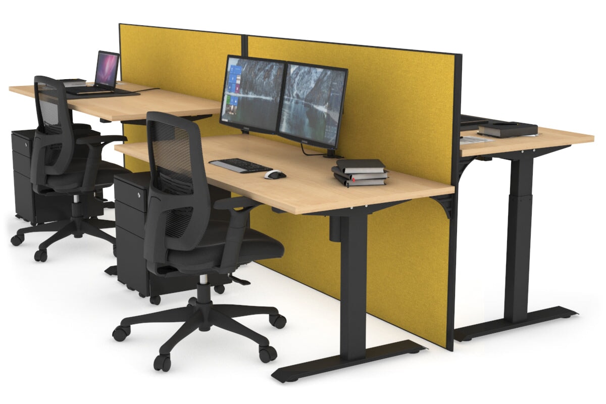 Height Adjustable 4-Person Workbench - 1600L x 700W Heavy Duty Workstation for Office, Workshop & Garage - Perfect for Team Projects, DIY & Industrial Work