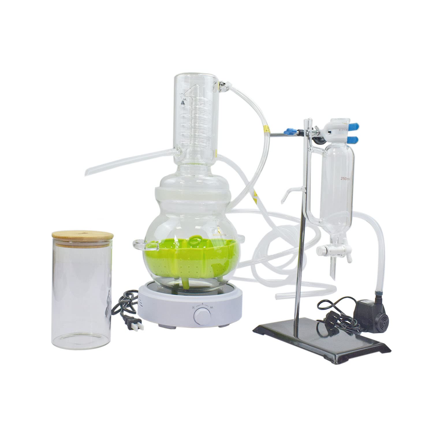 Premium 4000ML Essential Oil Distillation Kit - Glass Water Distiller Purifier with Oil Separator for Hydrosol, Moonshine & Aromatherapy | Home DIY, Herbal Extraction & Laboratory Use