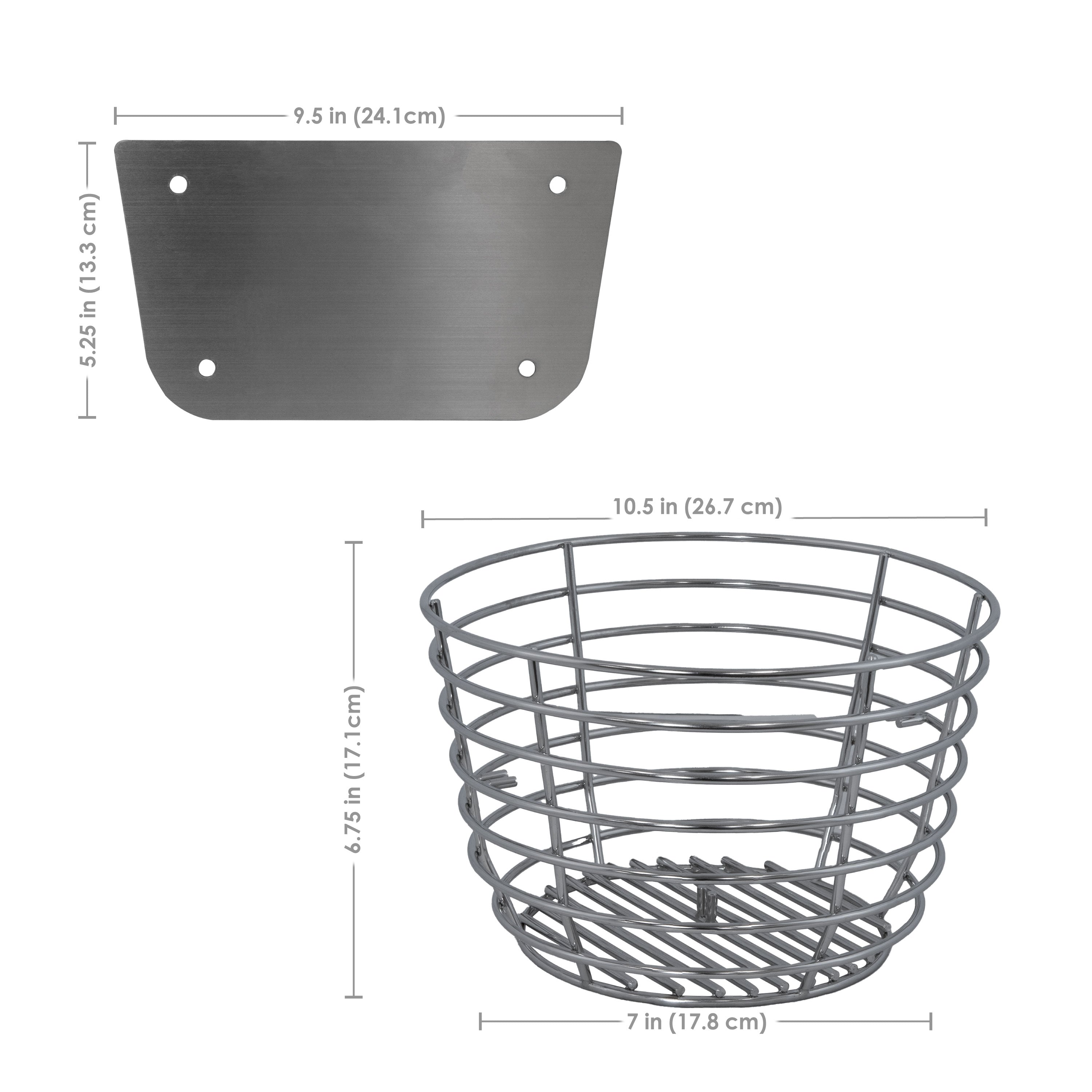 Sunnydaze Kamado Grill Basket with Divider - Heavy Duty Charcoal Grill Accessory for Kamado Joe, Big Green Egg - Perfect for Smoking, Grilling & BBQ Outdoor Cooking