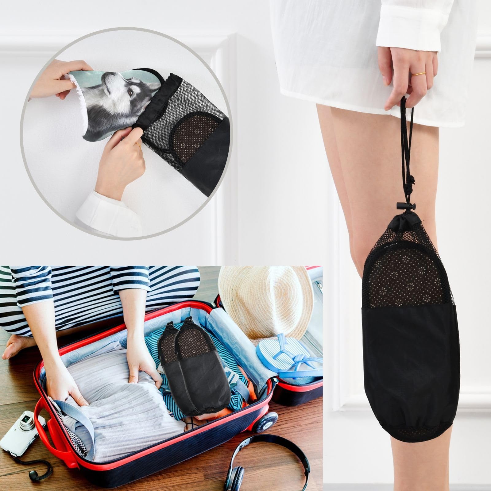 Women's Cozy Husky Slippers - Warm Fuzzy Indoor Shoes for Home & Bedroom