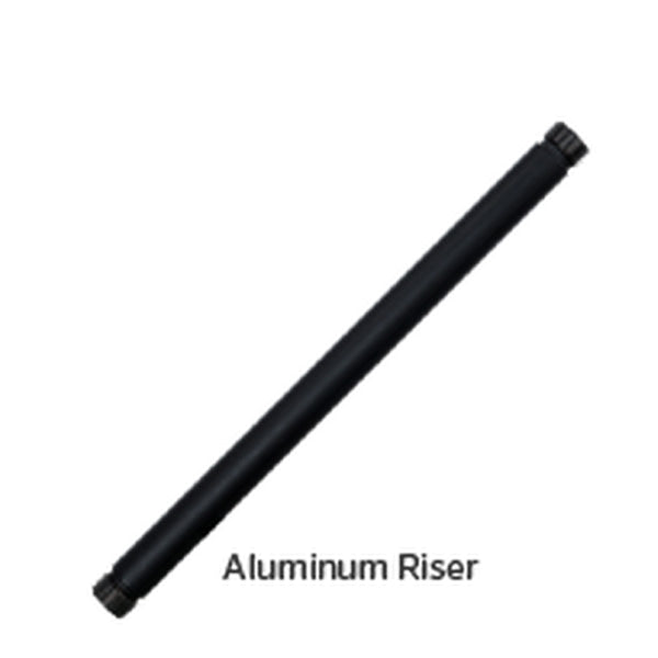 12 Inch LED Aluminum Riser Flat Black - FX A1LED12RAFB for Stage Lighting, DJ Equipment & Home Theater Setup