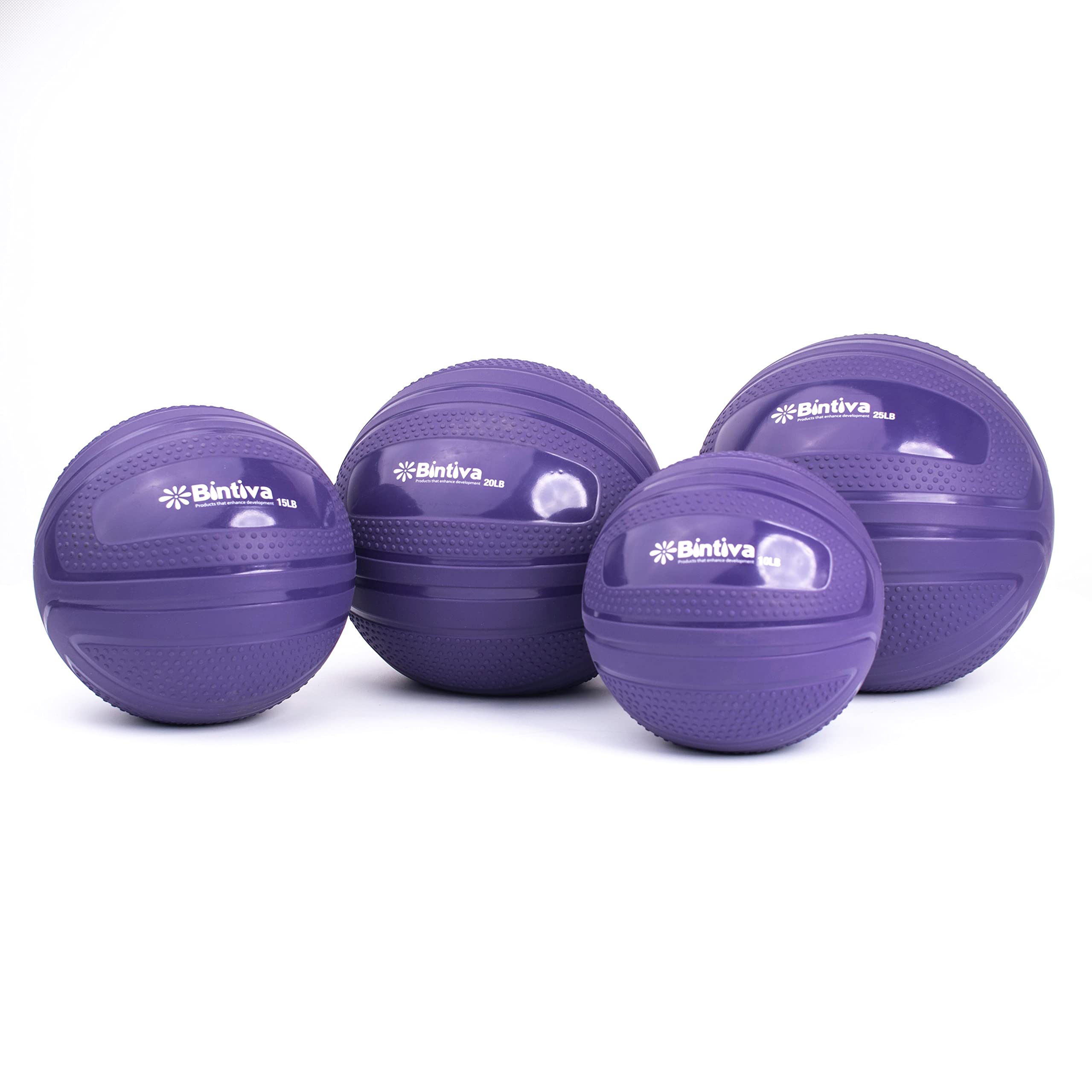 Bintiva Non-Bounce Slam Ball - Weighted Deadball for CrossFit, HIIT & Strength Training - Medicine Ball for Home Gym & Fitness Workouts - Perfect for Functional Training, Powerlifting & Core Exercises