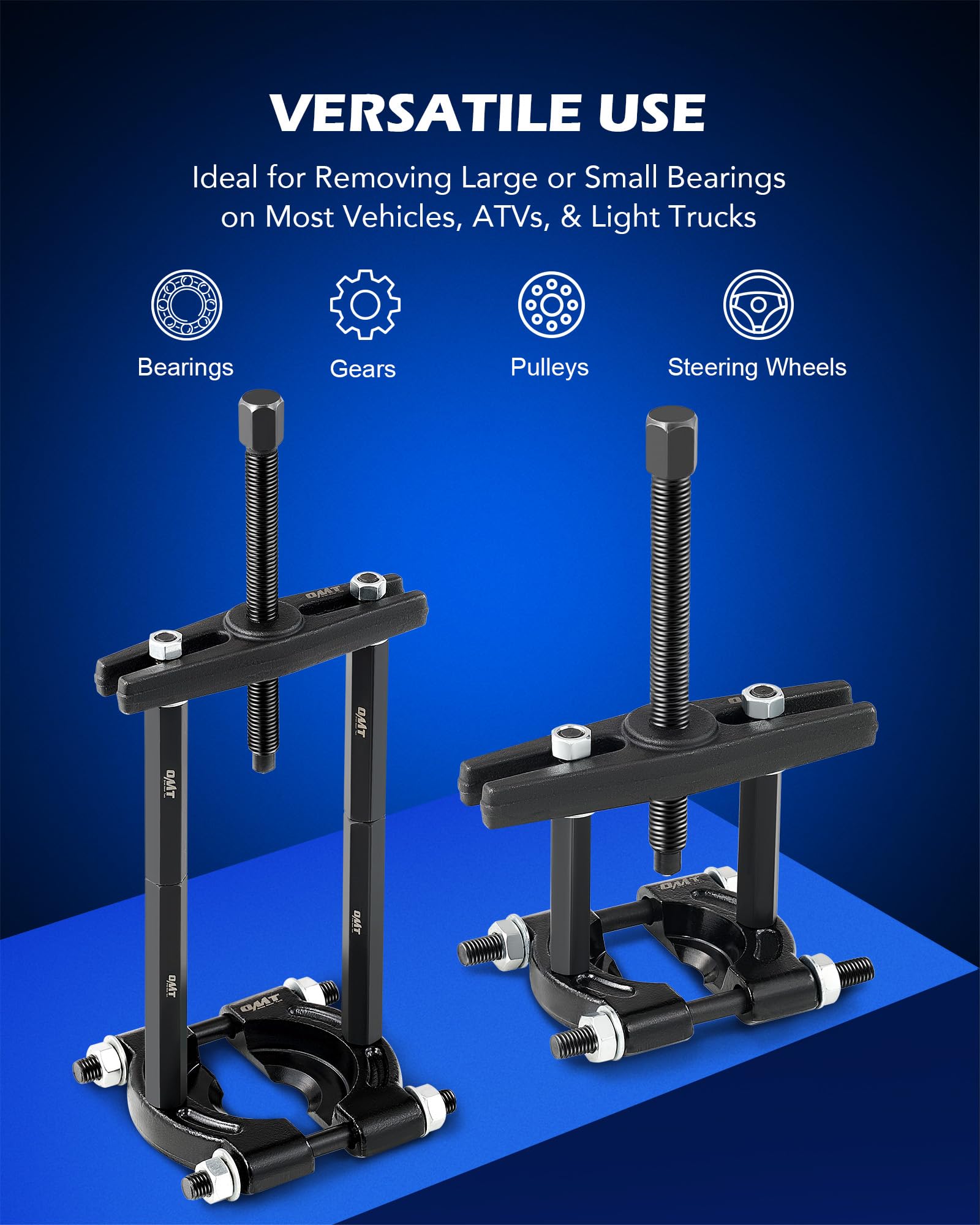 Orion Motor Tech 30-Piece Bearing Puller & Housing Removal Tool Kit - 2-in-1 Wheel Bearing, Bushing & Axle Puller Set with Slide Hammer & Collets - Perfect for Automotive Repair & Blind Hole Bearing Removal