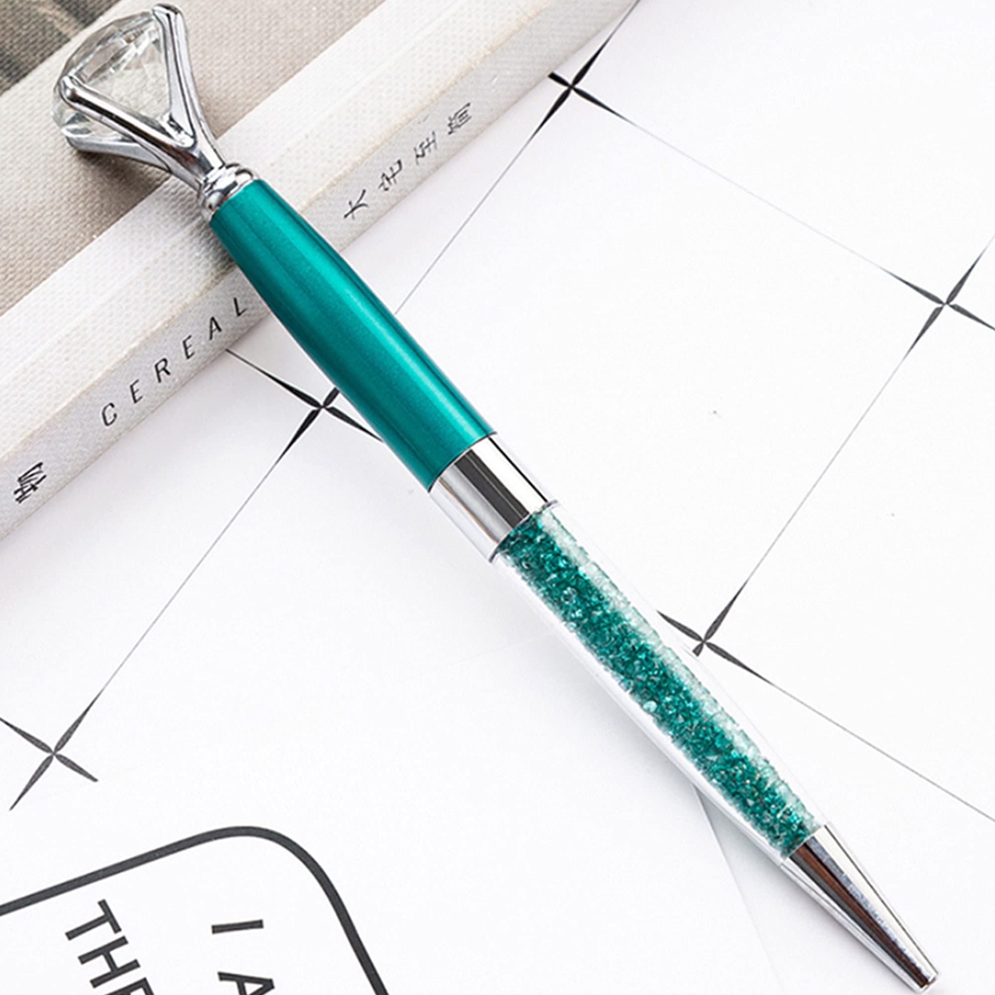 Lobagve 3-Pack Crystal Diamond Ballpoint Pens - 1.0mm Black Ink Metal Tip for Office, School & Gift Giving - Elegant Writing Pens for Business, Journaling & Special Occasions