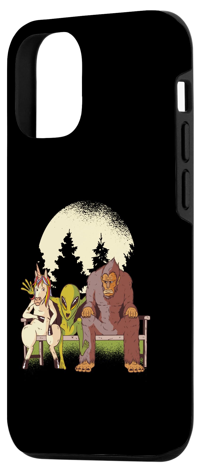 iPhone 12/12 Pro Case - Unicorn Alien Sasquatch Fantasy Creatures Myth UFO ET Design - Perfect Gift for Sci-Fi & Fantasy Lovers - Great for Daily Use, Travel & Cosplay Events