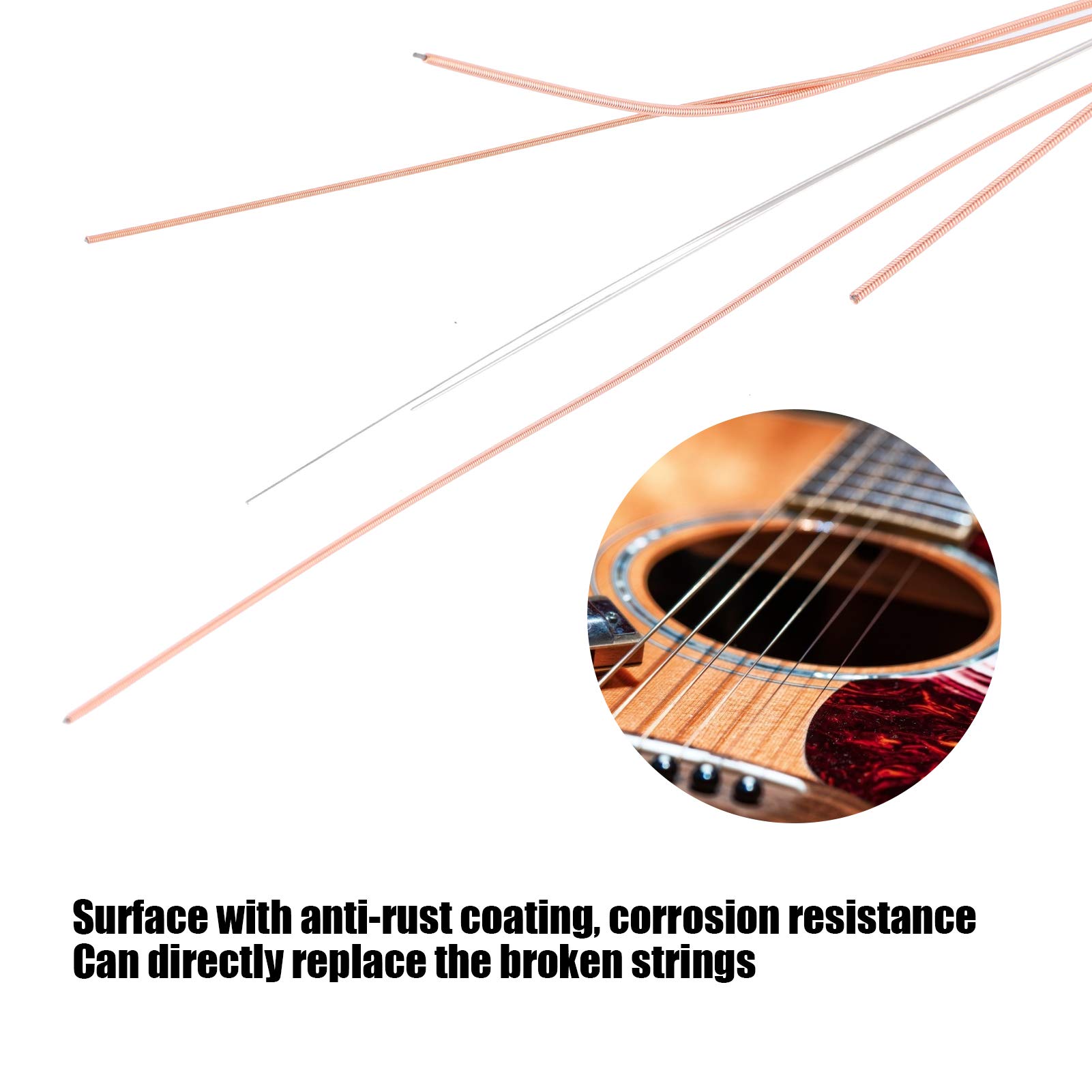 3 Sets 18Pcs Universal Acoustic Guitar Strings - Colorful Steel Folk Guitar String Replacement for Musical Instruments | Perfect for Beginners, Performers & Guitar Maintenance