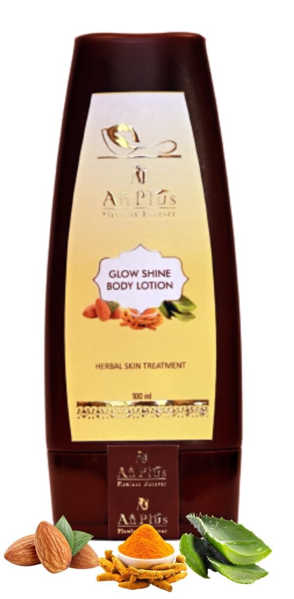 Auplus Glow Shine Body Lotion - 100ml Hydrating Moisturizer for Dry Skin | All Season Multipurpose Lotion for Face, Hands & Body | Pack of 1 | Perfect for Daily Use, Travel & Gift Giving