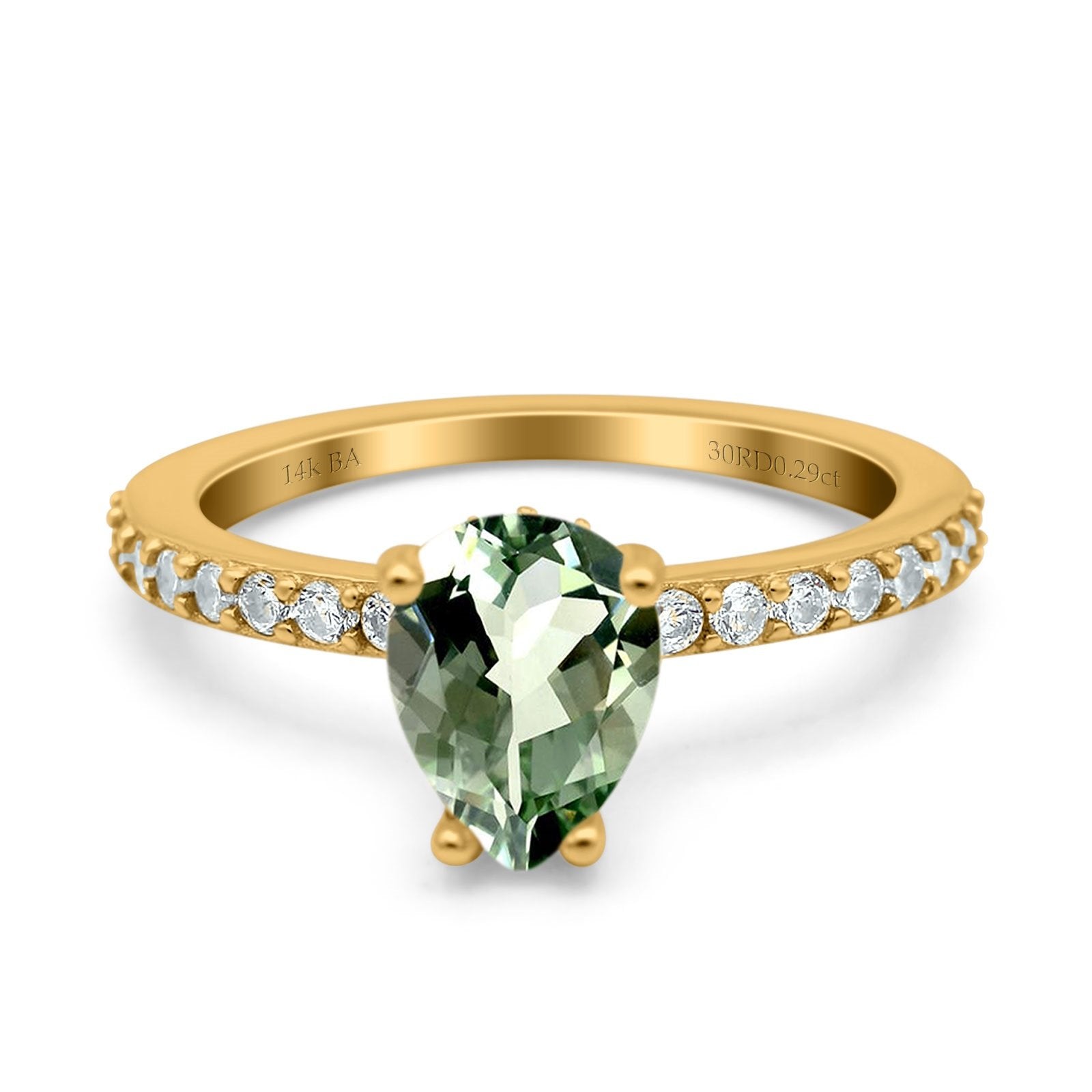 14K Gold 1.54ct Teardrop Pear Shape Diamond Engagement Ring for Women - 8mmx6mm G SI Clarity Wedding Band, Perfect for Proposals, Anniversaries & Bridal Jewelry