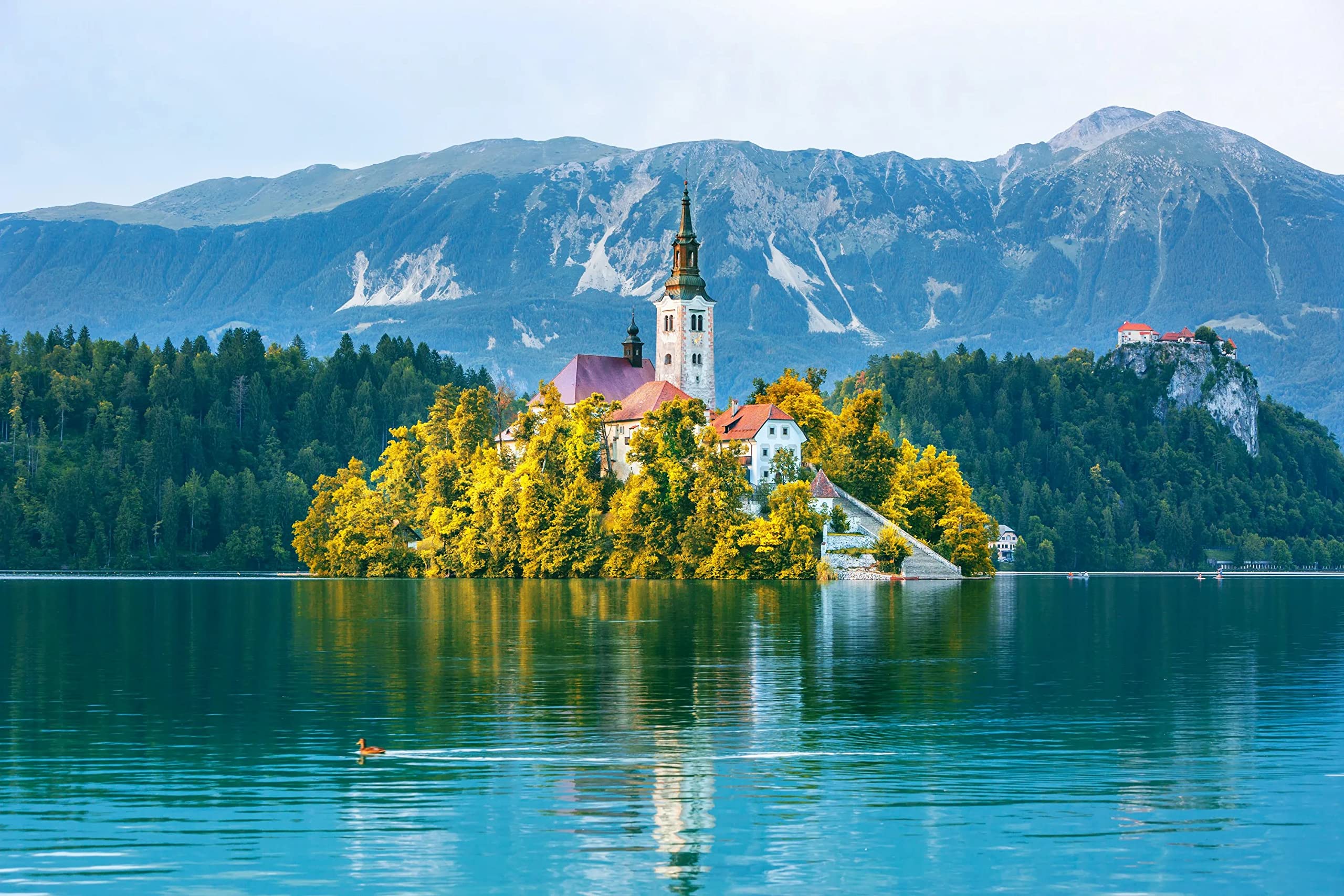 1000-Piece Lake Bled Slovenia Wood Jigsaw Puzzle - Stunning Nature Scenery Challenging Puzzle for Adults - Perfect for Family Game Night, Stress Relief & Home Decor