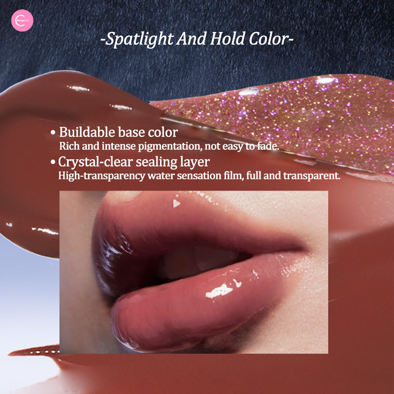 UHUE Main Stage Series 6D Diamond Mirror Lip Glaze Set - 12 Piece Limited Edition Gift Box for Party, Wedding & Special Occasion Makeup