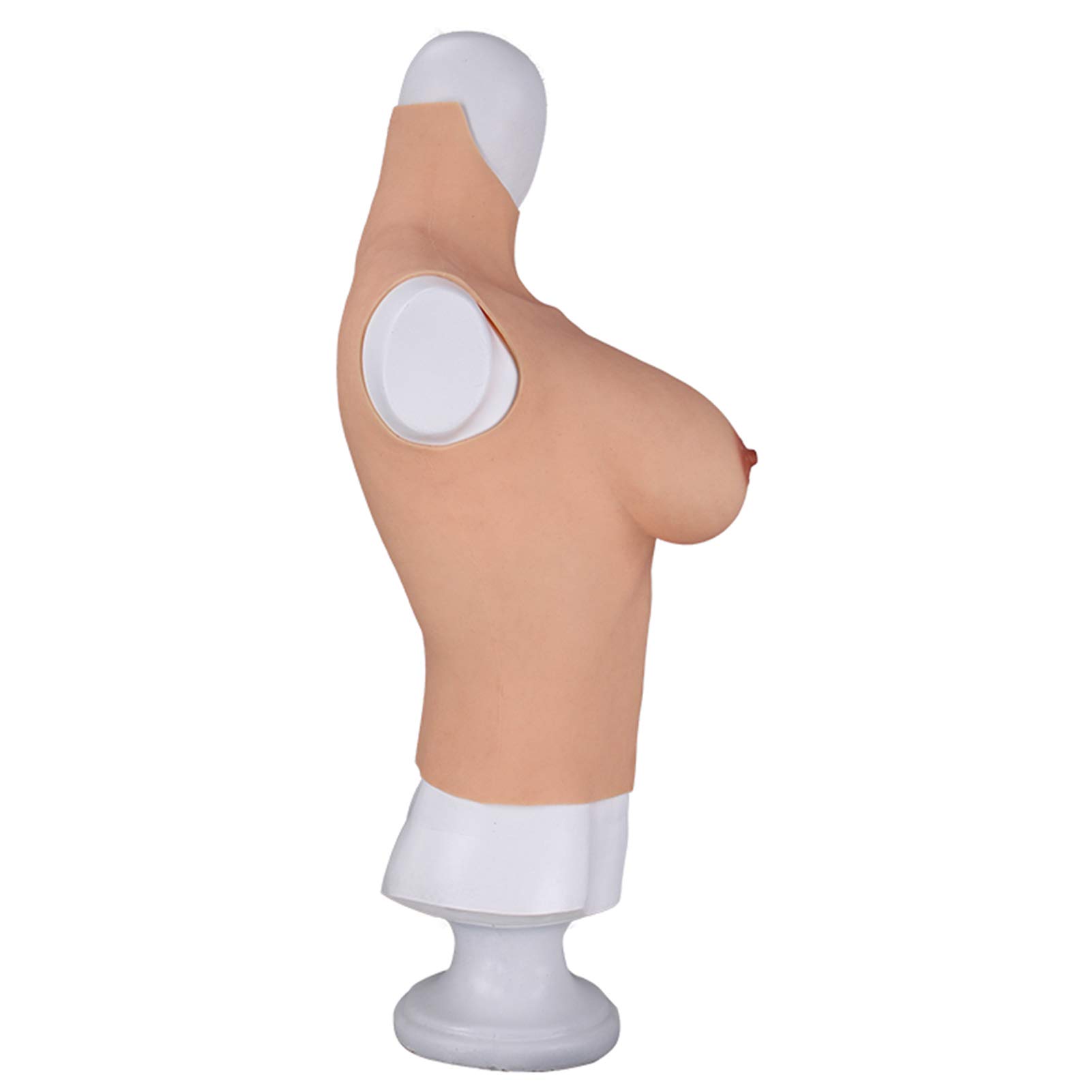 Realistic Silicone Breastplate for Crossdressers & Transgender - C Cup Fake Boobs, Half Body Prosthetic for Natural Look - Perfect for Cosplay, Drag Shows & Gender Affirmation