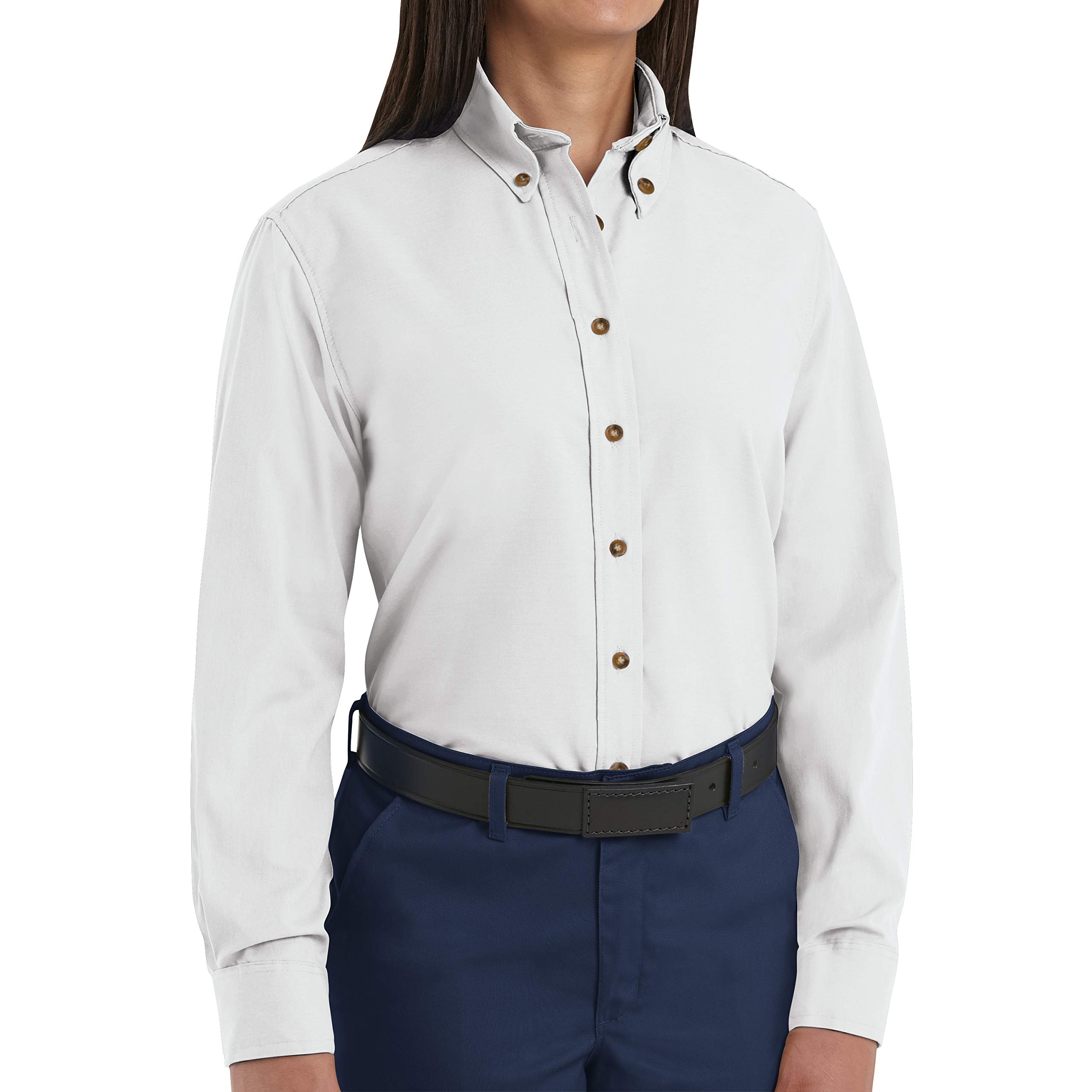 Red Kap Women's Poplin Dress Shirt - Professional Office Blouse for Business & Formal Wear - Comfortable & Stylish Work Attire for Women