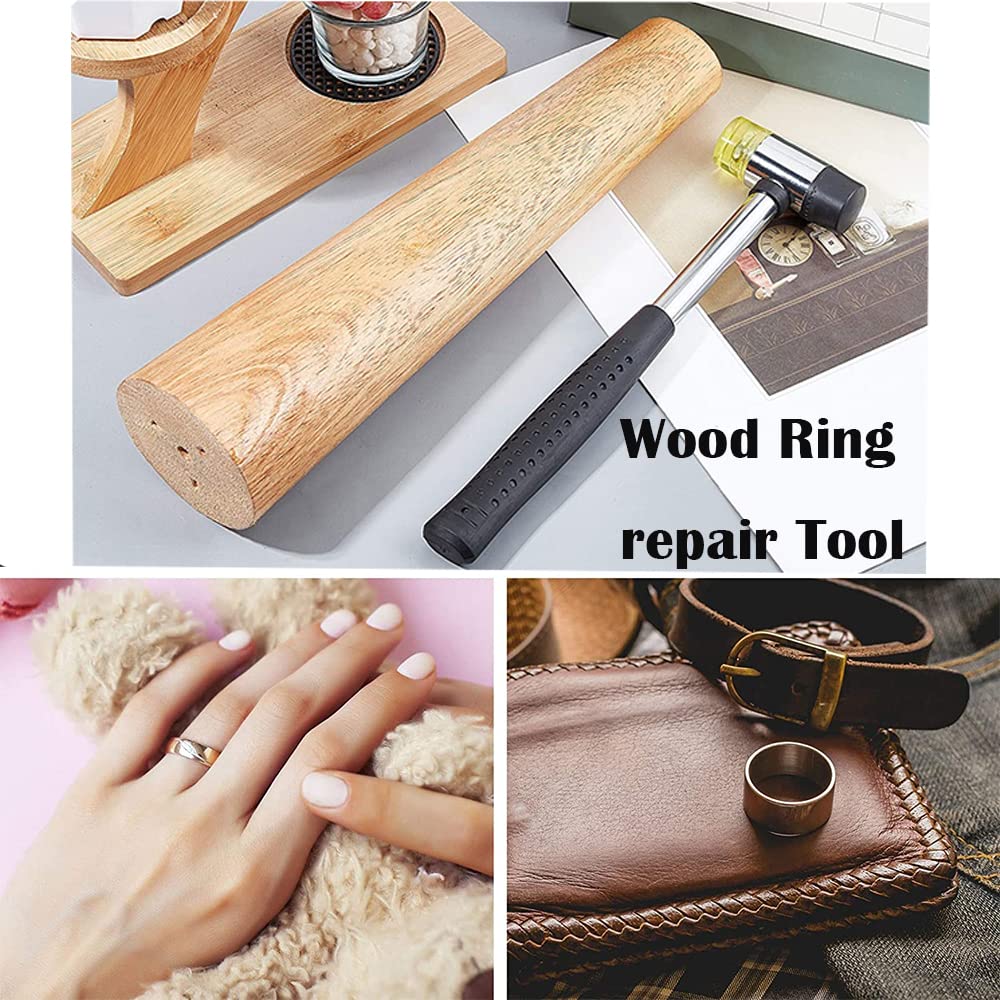 Utoolmart Professional Metal Ring Sizer Mandrel - Jewelry Making Tool with Hammer Set for Accurate Ring & Bracelet Sizing - Perfect for Jewelers, DIY Crafts, and Jewelry Repair Workshops