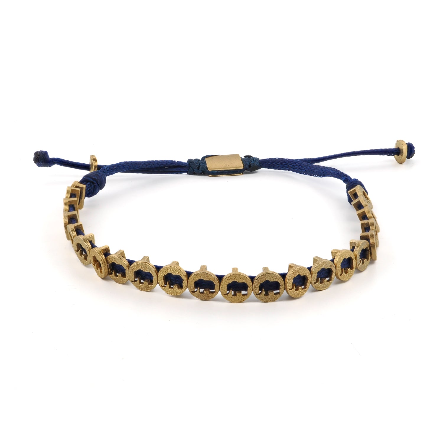 Lucky Elephant Blue Woven Unisex String Bracelet - Adjustable Handmade Friendship Bracelet for Men & Women - Perfect for Gifts, Travel Protection & Good Luck Charm