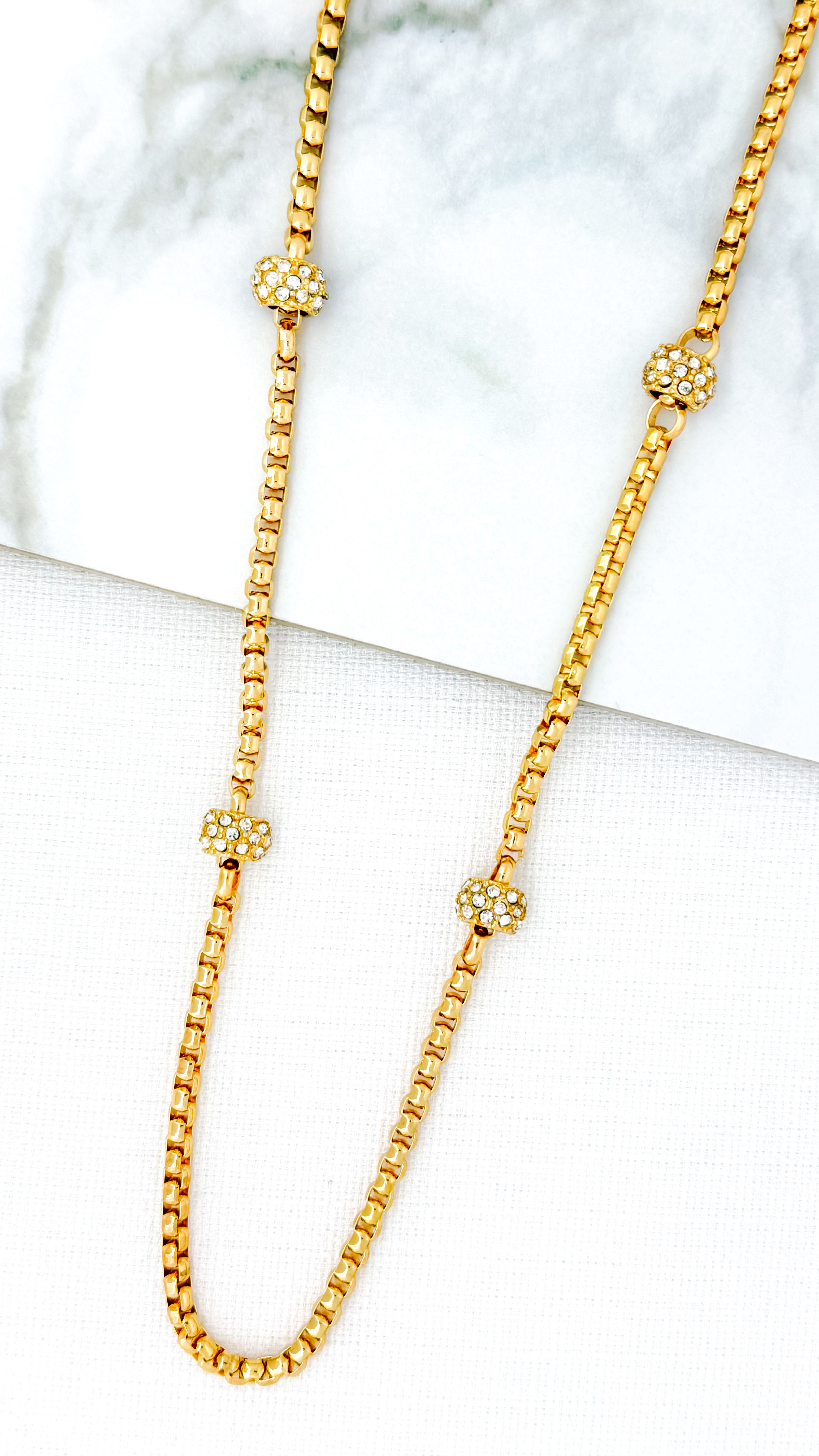 Hope Chain Link Long Necklace for Women - Elegant Layered Gold Plated Jewelry for Daily Wear & Special Occasions