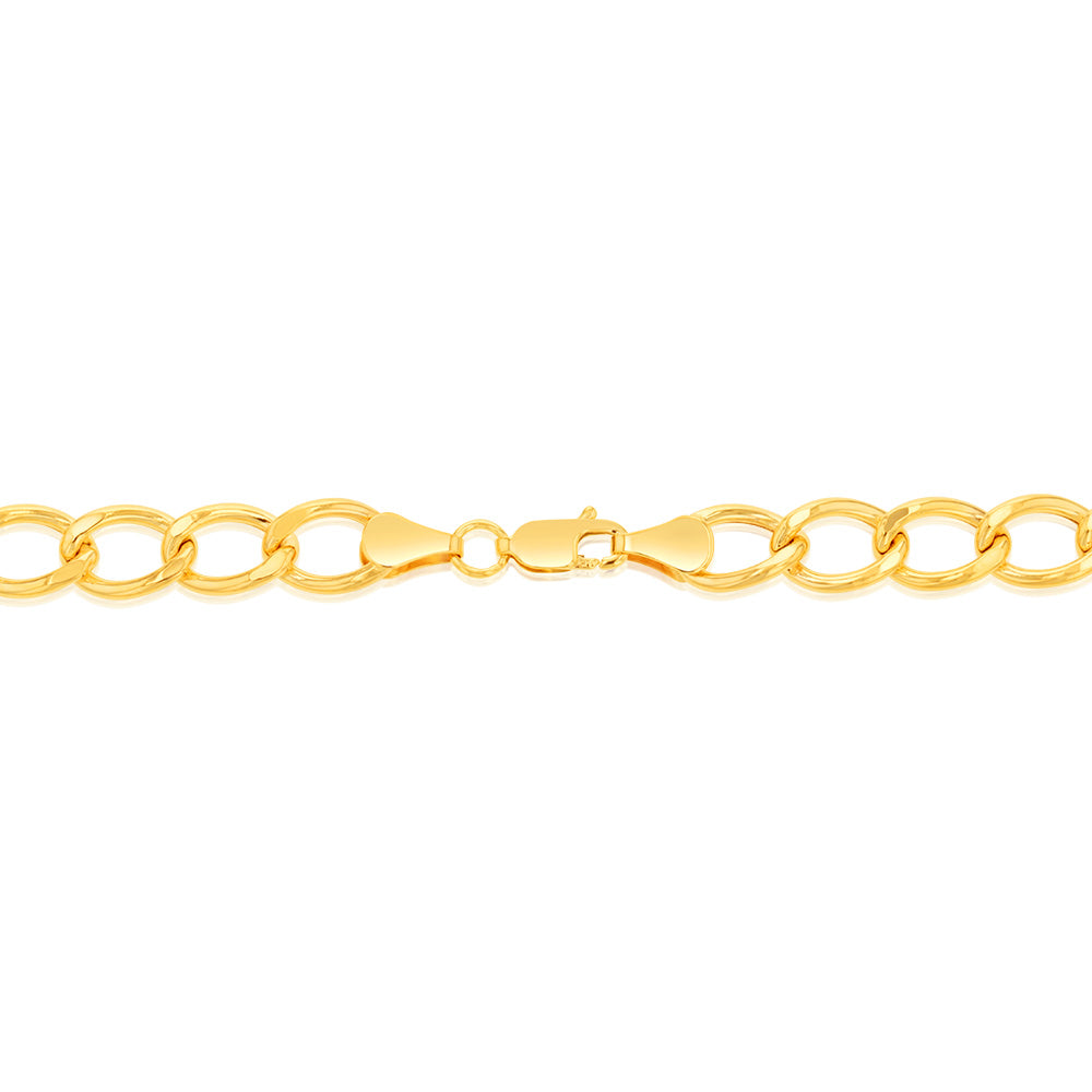 9ct Yellow Gold 150 Gauge Open Curb 50cm Chain - Elegant Jewelry for Women & Men, Perfect for Gifts, Weddings & Everyday Wear