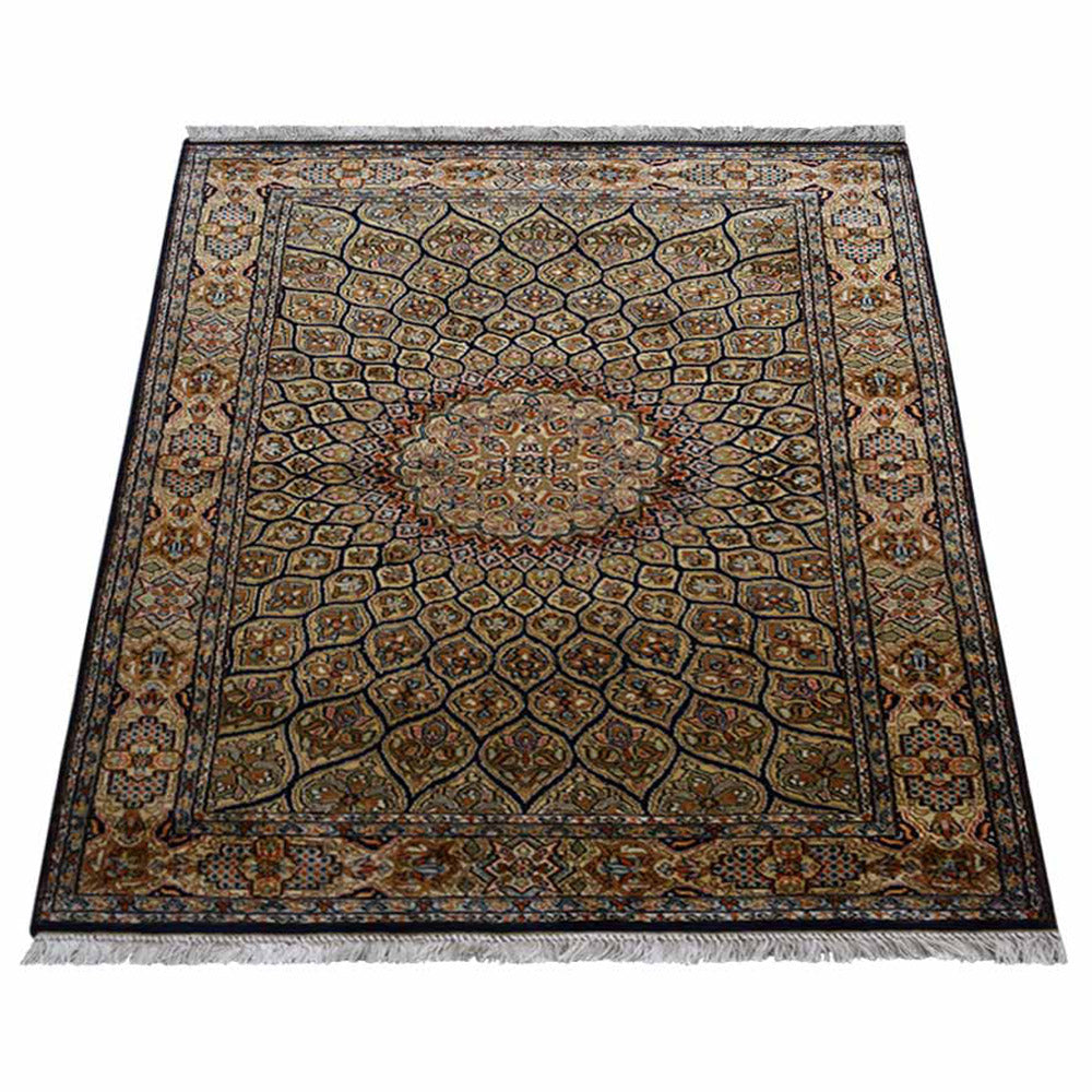 Hand Knotted Persian Silkstone Rug - Authentic Oriental Design for Living Room, Bedroom & Dining Area Decor