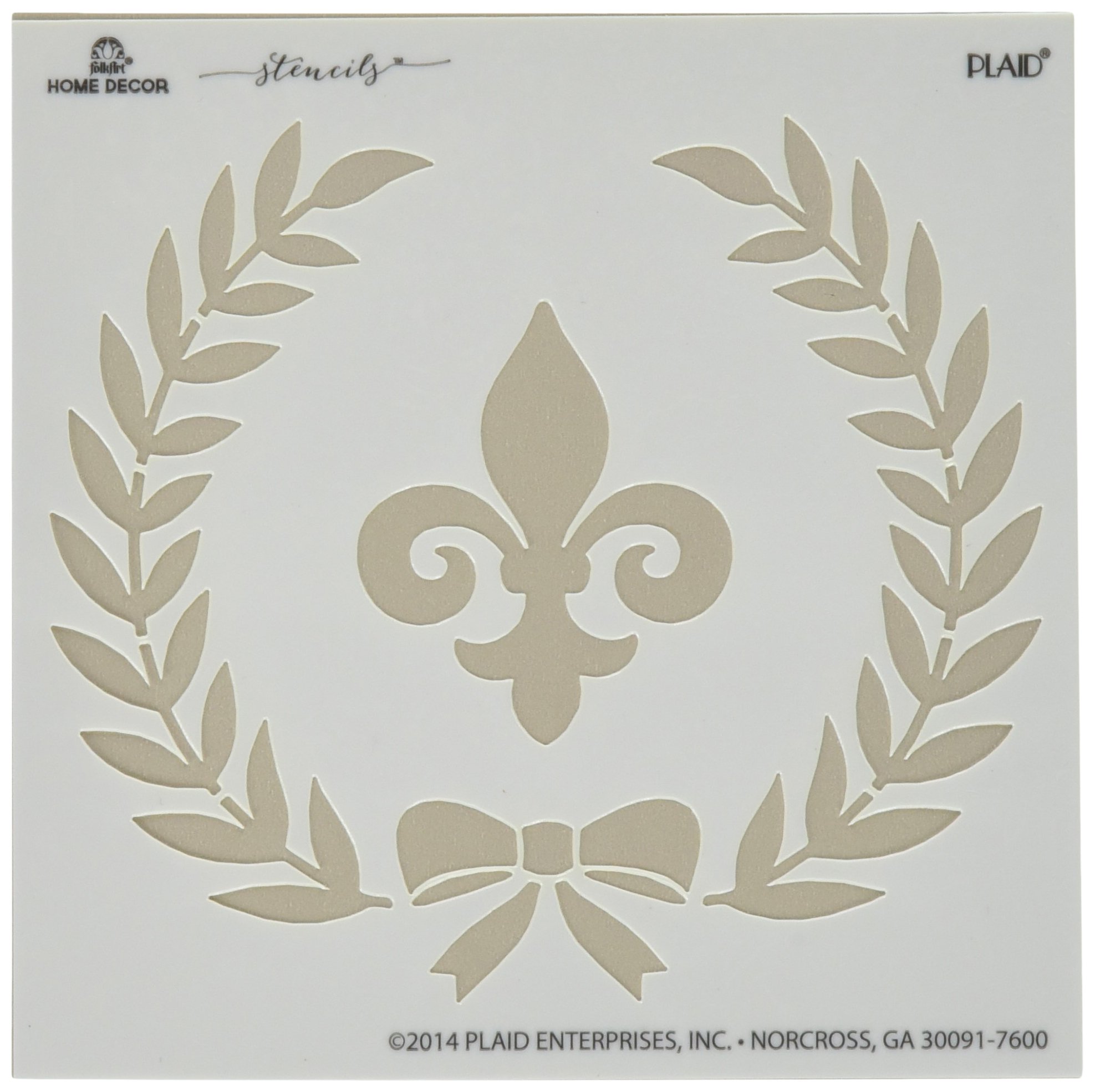 Parisian Crest FolkArt Stencil for Home Decor & DIY Projects