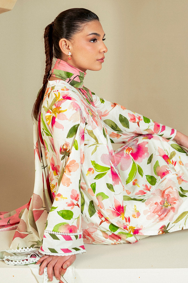Hazel Willow 3-Piece Lawn Suit for Women - Floral Printed Summer Outfit - Perfect for Garden Parties, Weddings & Outdoor Events