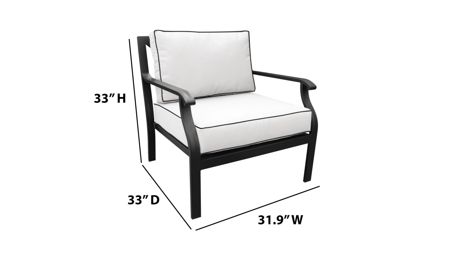 TK Classics Kathy Ireland Madison Ave. 4-Piece Aluminum Patio Furniture Set in Black - Outdoor Dining Set for Garden, Poolside & Backyard Relaxation