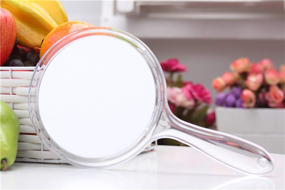 3X/1X Magnifying Makeup Hand Mirror - Double-Sided Travel Cosmetic Mirror with Acrylic Clear Finish, Perfect for Home Vanity, Travel & Professional Makeup Application