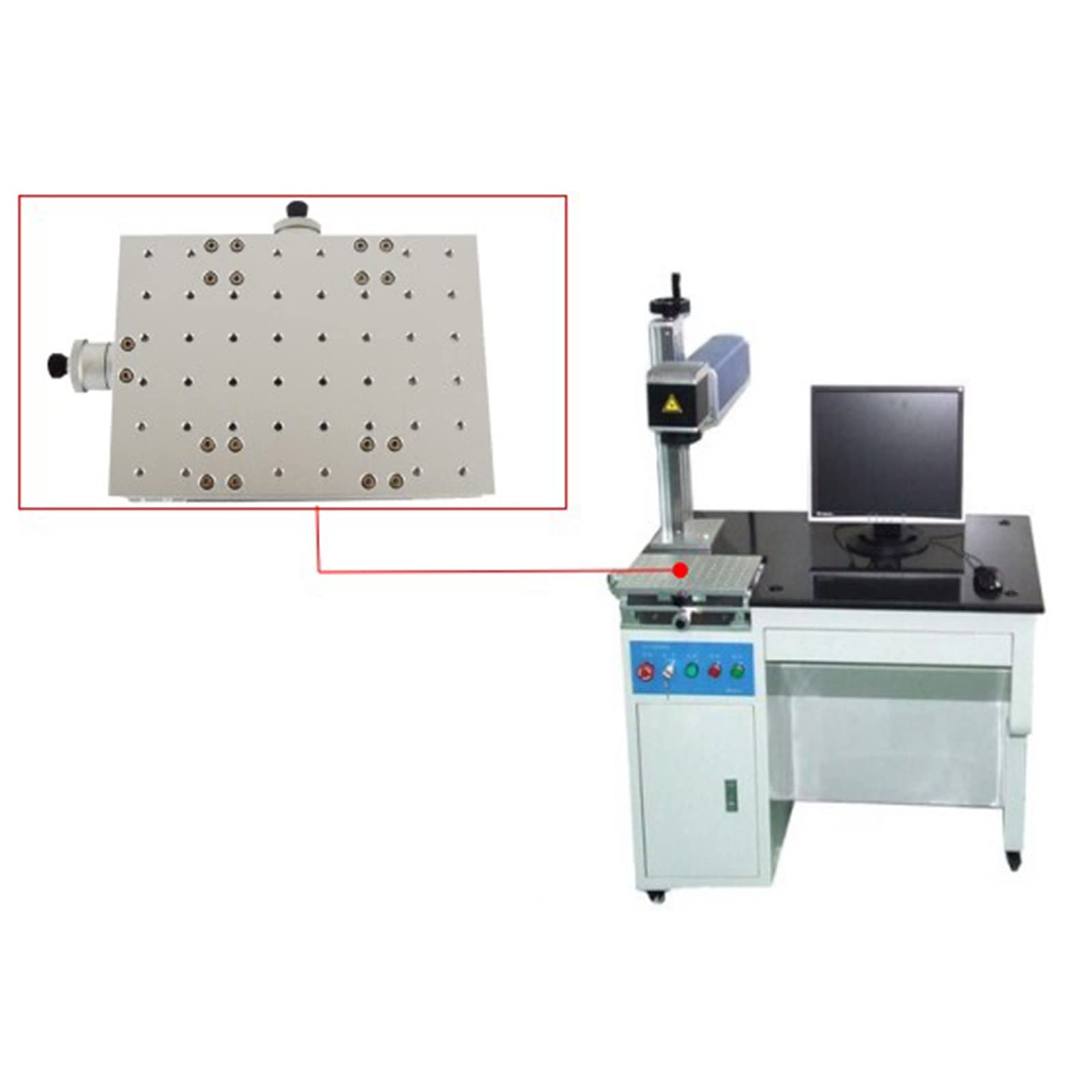 INTBUYING Portable 2 Axis XY Moving Table Workbench 210x150x75mm for Laser Engraving & Marking Machine - Perfect for DIY Crafting, Jewelry Making & Industrial Metal Marking