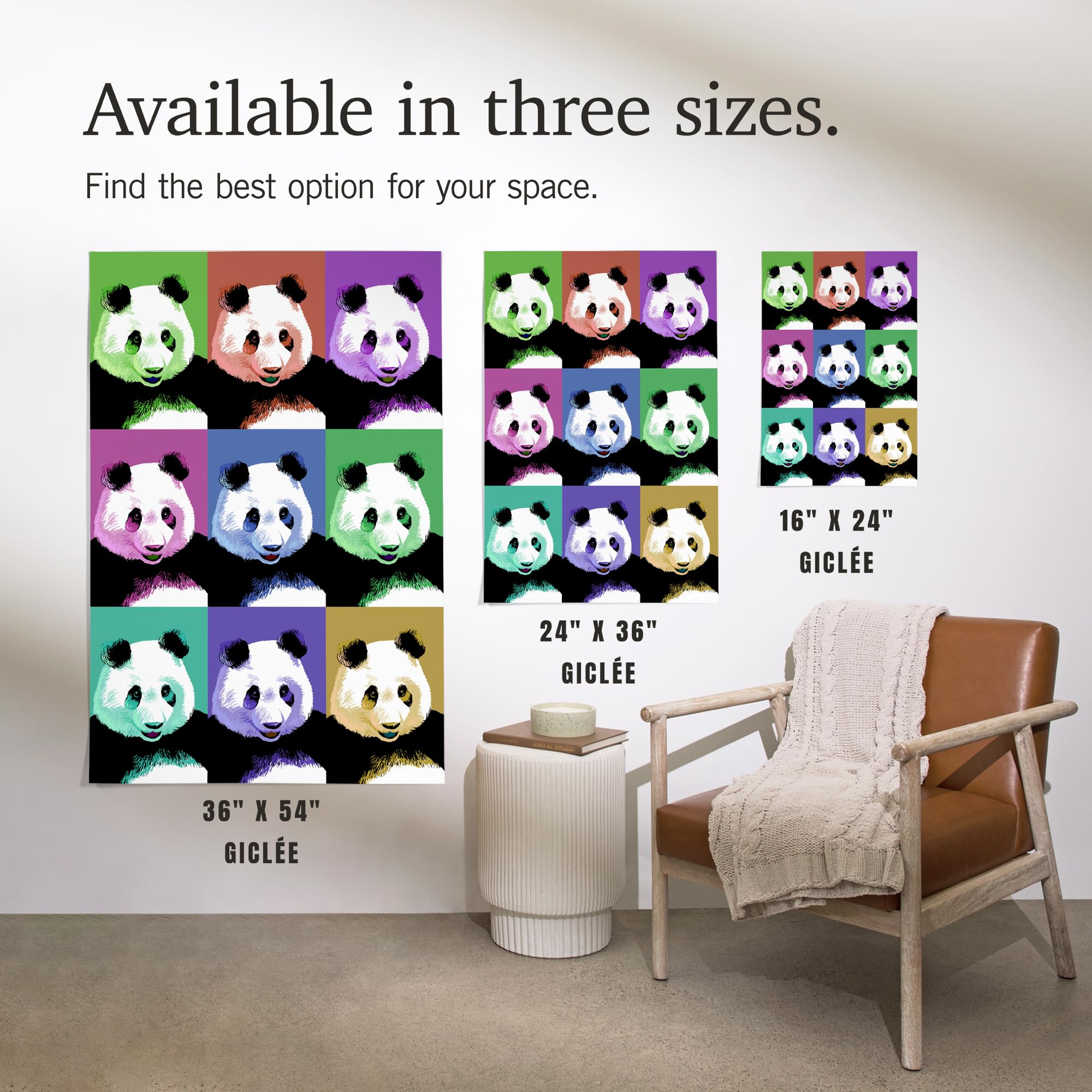 Lantern Press 16x24 Inch Giclee Print - Panda Pop Art Wall Decor for Zoo Lovers | Perfect for Living Room, Nursery & Animal Theme Bedroom