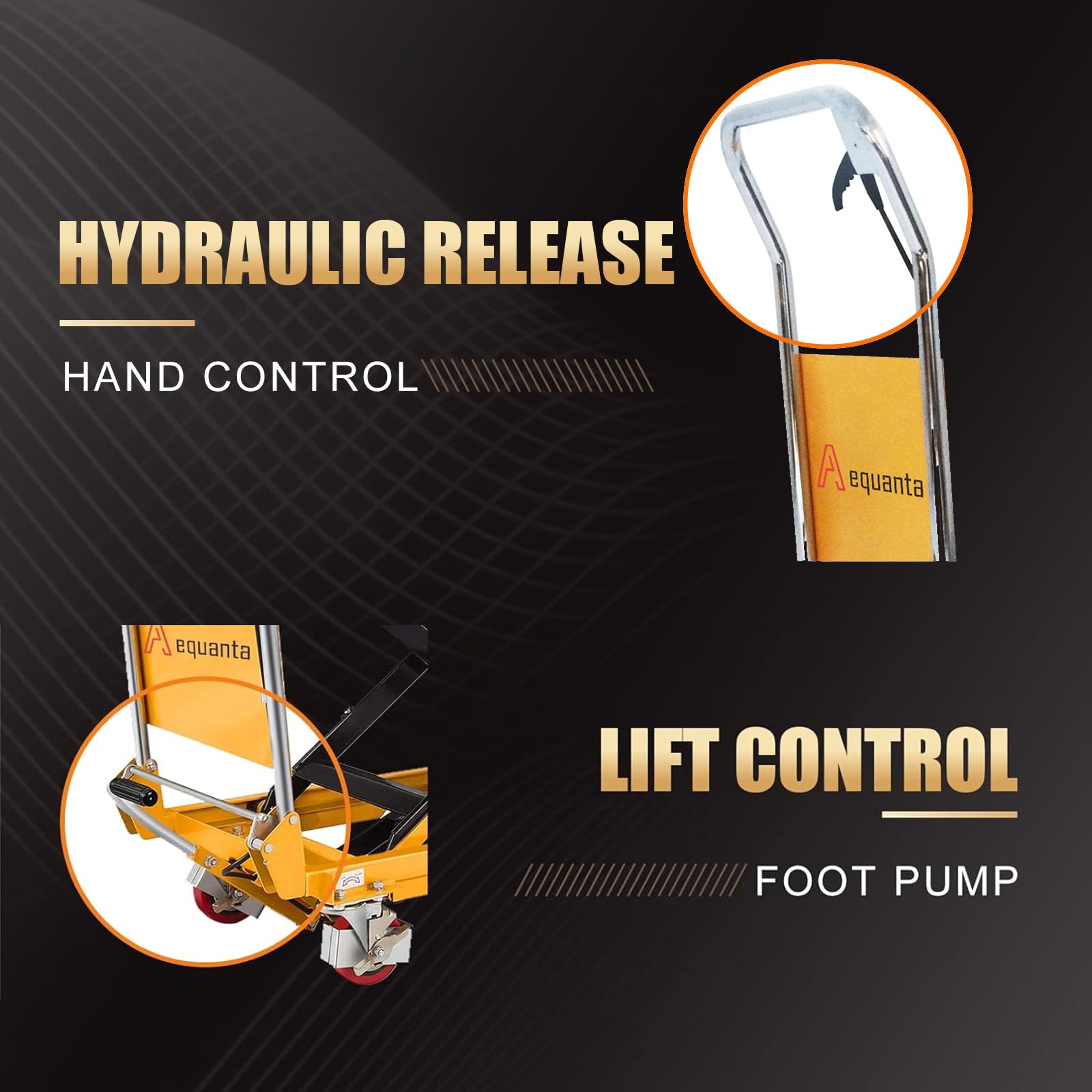 Hydraulic Lift Table Cart 2200lbs Capacity - 39.4