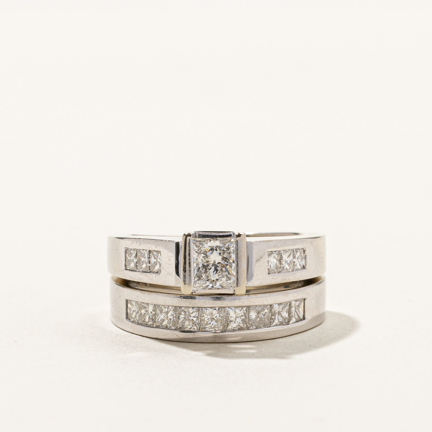 1.63ctw Princess Cut Diamond Engagement Ring Set with Euro Shank - Size 6.25 | Perfect for Proposals, Weddings & Anniversary Gifts | Elegant Bridal Jewelry