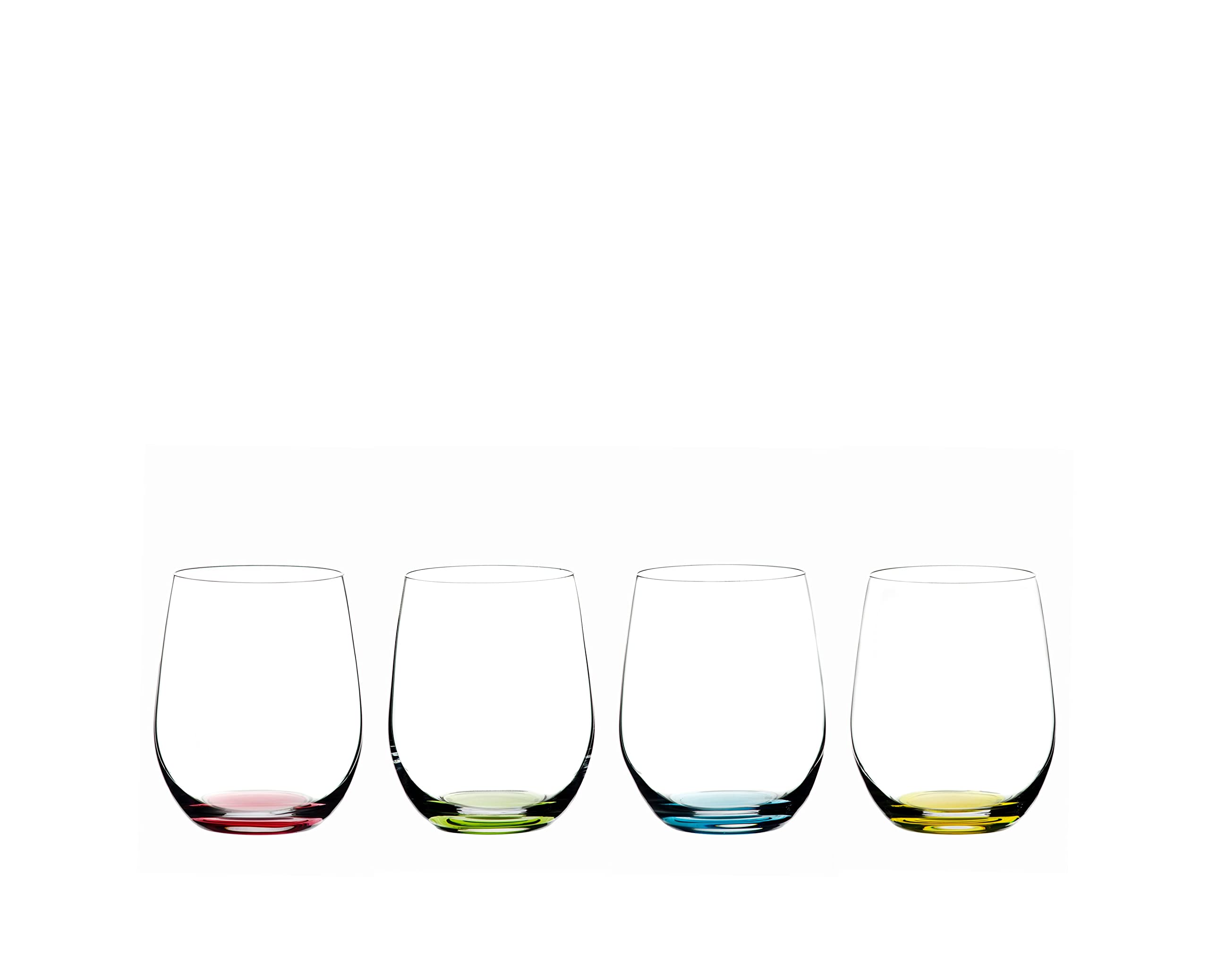 Riedel The O Wine Tumbler Set of 4 - Stemless Wine Glasses for Red & White Wine - Perfect for Parties, Gifts & Home Entertaining