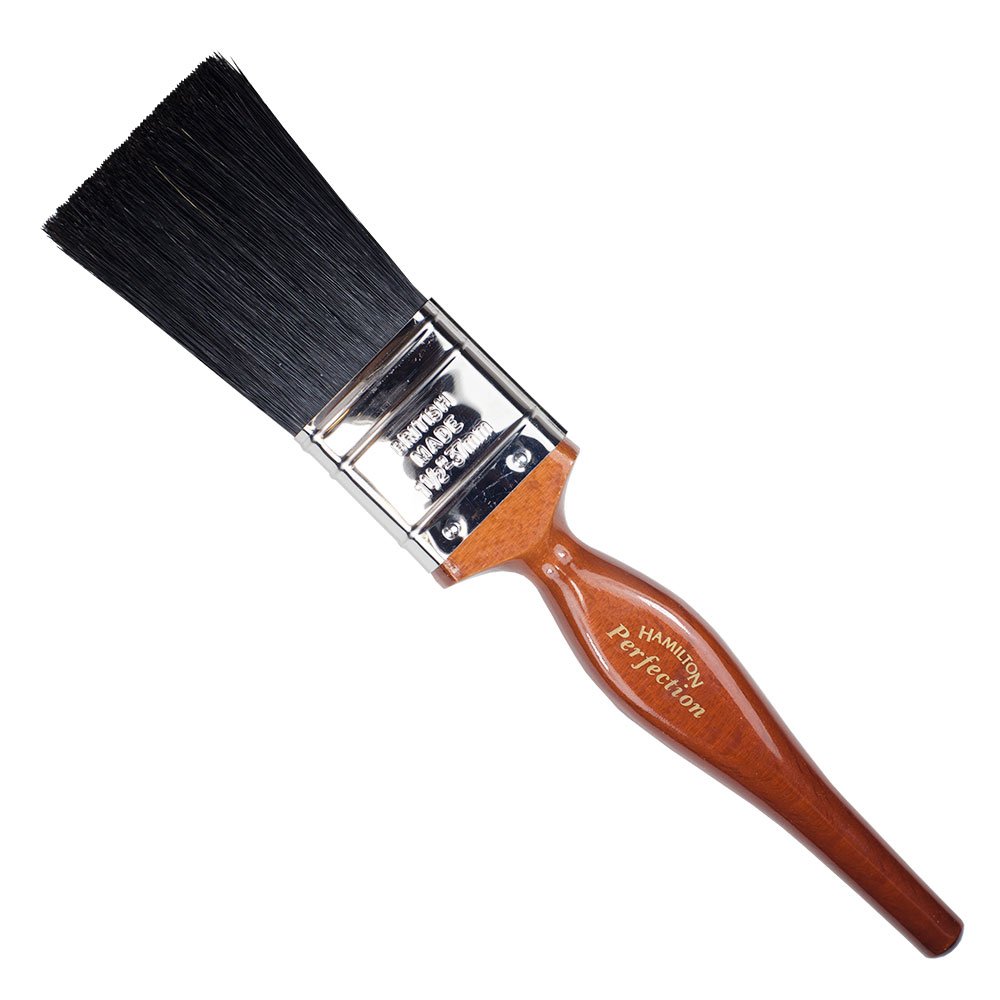 Hamilton Perfection Pure Bristle Decorators Brush - 1.5 Inch Professional Paint Brush for Smooth Finish | Ideal for Trim, Cabinets, Furniture & Detailed Painting Projects